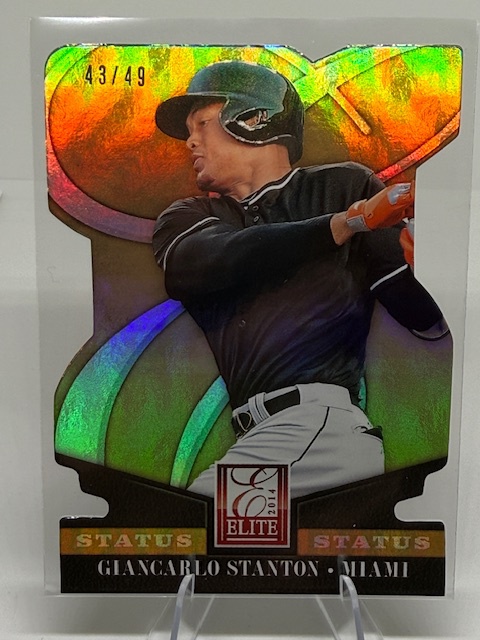 2014 Donruss - Elite Gold Status Die Cut Giancarlo Stanton #27 SN49 front