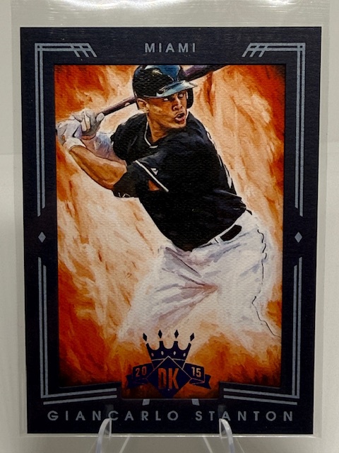2015 Panini Diamond Kings - Framed Blue Giancarlo Stanton #58 SN99 front