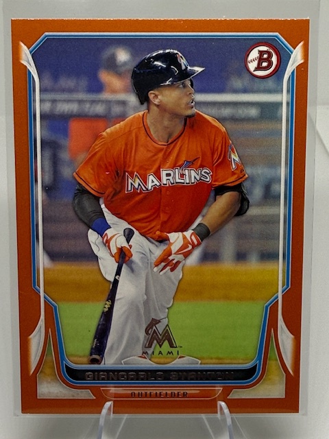 2014 Bowman - Orange Giancarlo Stanton #19 SN250 front