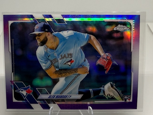 2021 Topps Chrome Update - Purple Refractor Alek Manoah #USC65 RC front