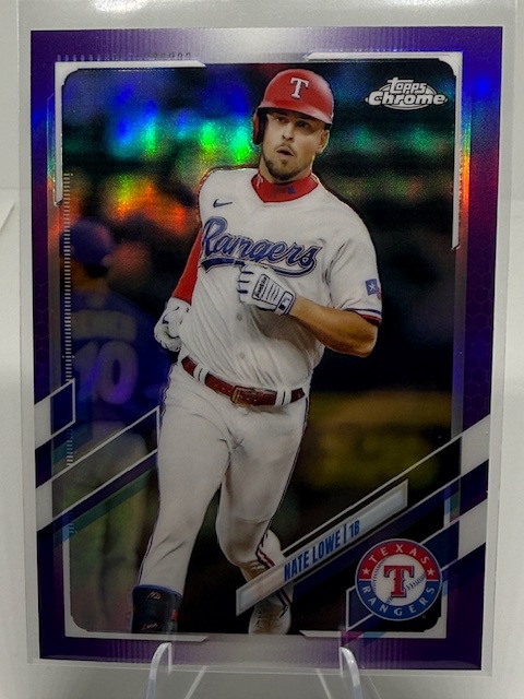 2021 Topps Chrome Update - Purple Refractor Nate Lowe #USC38 front