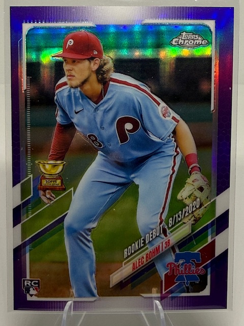 2021 Topps Chrome Update - Purple Refractor Alec Bohm #USC17 front