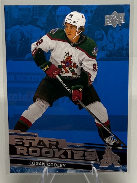 2023-24 Upper Deck NHL Star Rookies Box Set - Blue Logan Cooley #3 front