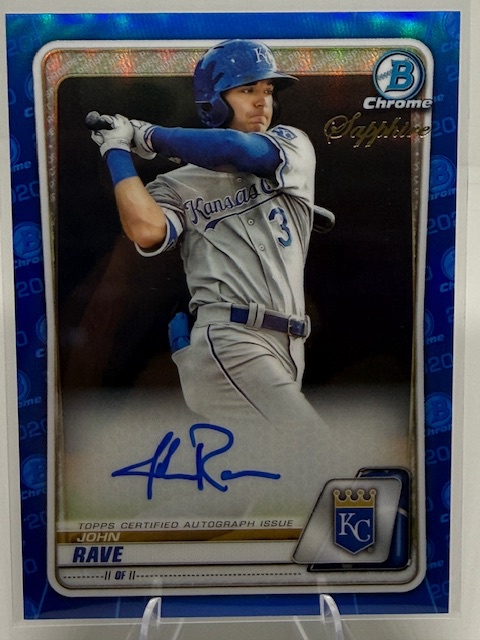 2020 Bowman Sapphire - Autographs John Rave #BSPA-JRA AU front