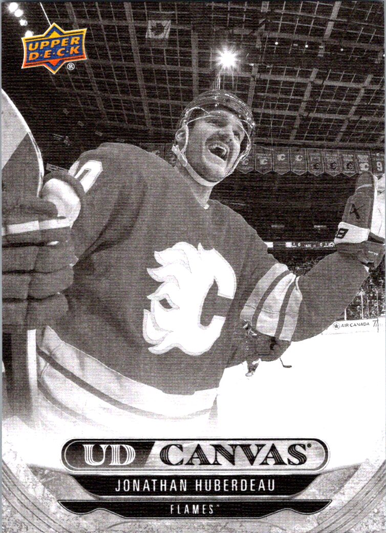 2024-25 Upper Deck - UD Canvas Black & White Jonathan Huberdeau #C196 front