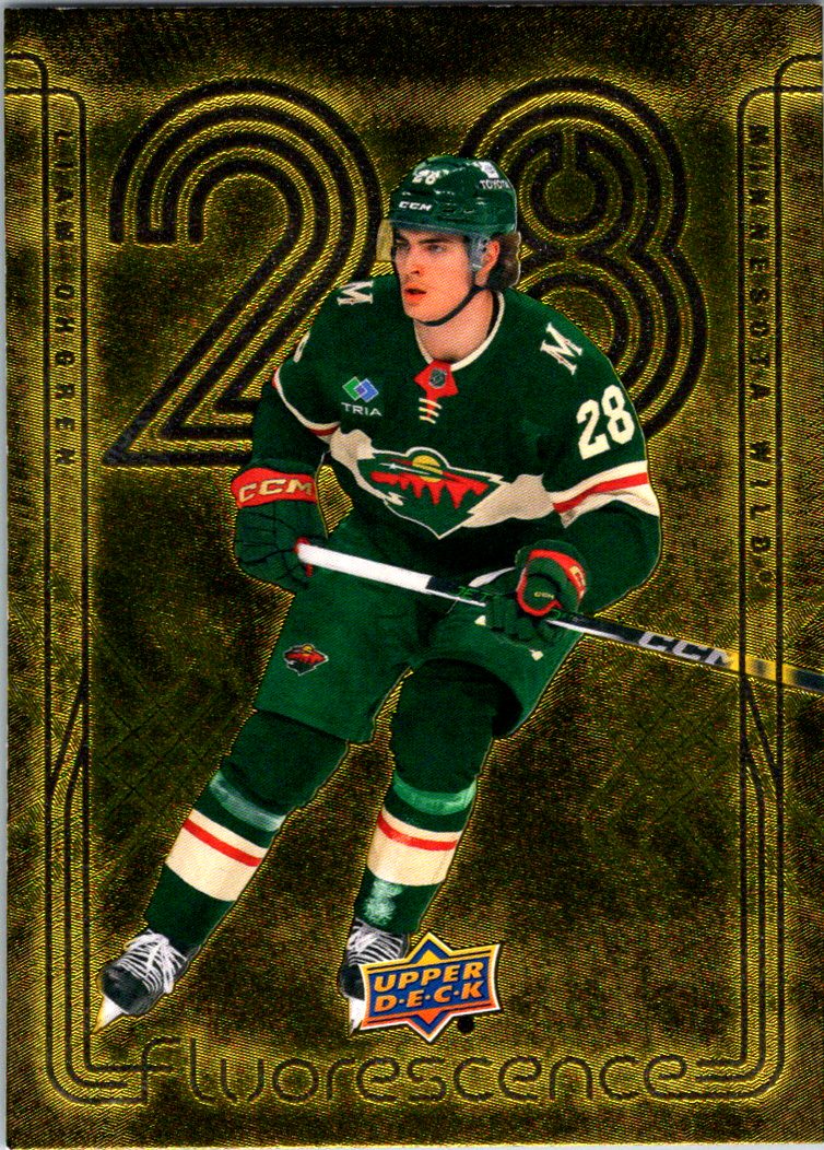 2024-25 Upper Deck - Fluorescence Gold Liam Ohgren #F-26 SN150 front