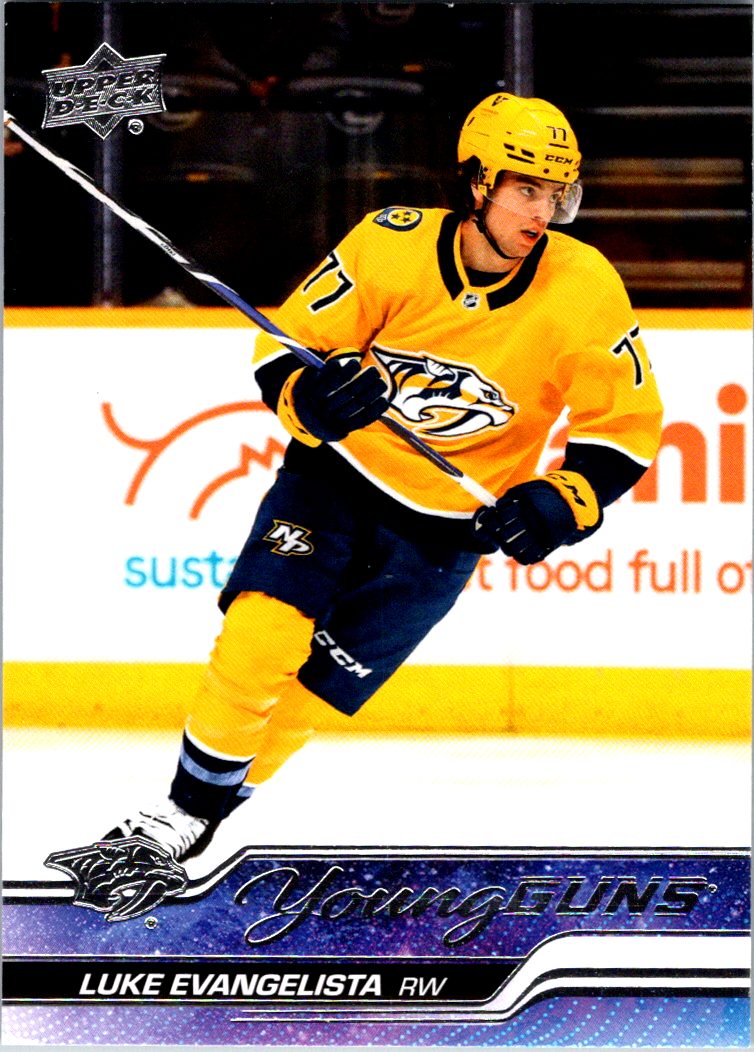 2023-24 Upper Deck Luke Evangelista #221 RC front