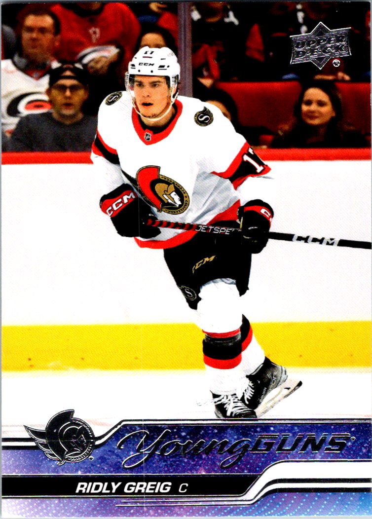 2023-24 Upper Deck Ridly Greig #212 RC front