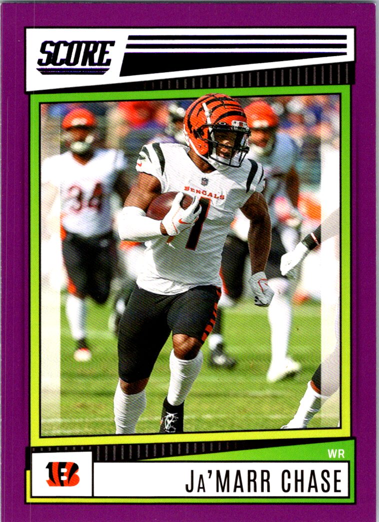 2022 Score - Purple Ja'Marr Chase #191 front