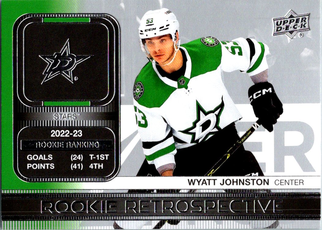2023-24 Upper Deck - Rookie Retrospective Wyatt Johnston #RR-7 front