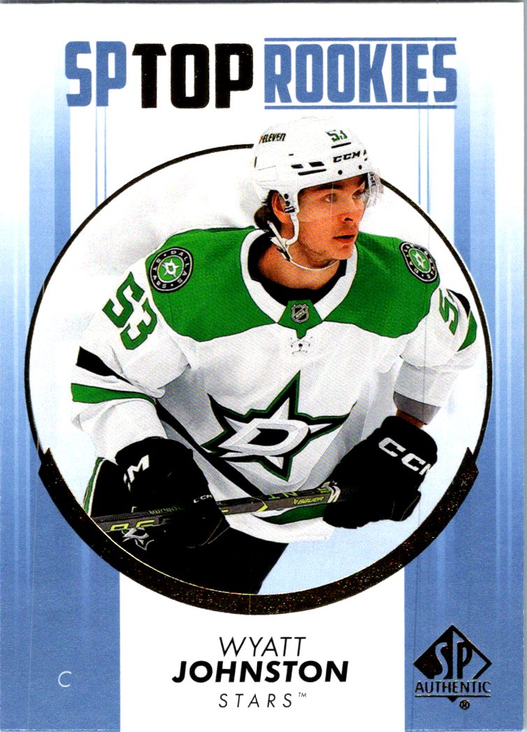 2022-23 SP Authentic - Top Rookies Blue Wyatt Johnston #TR-21 front