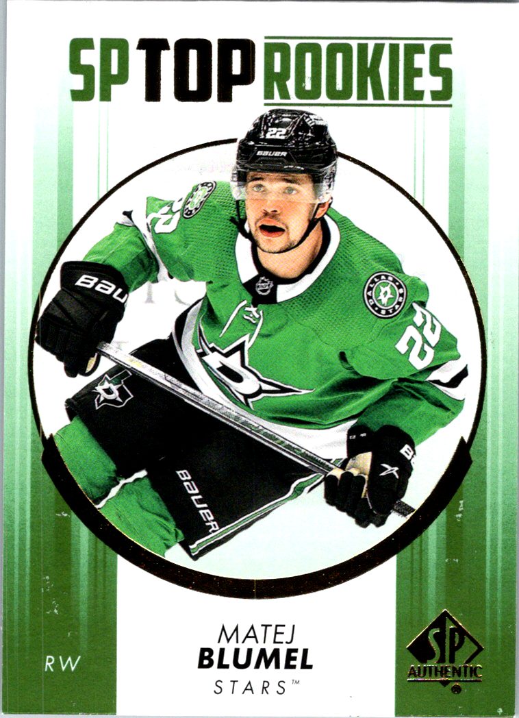 2022-23 SP Authentic - Top Rookies Green Matej Blumel #TR-33 front