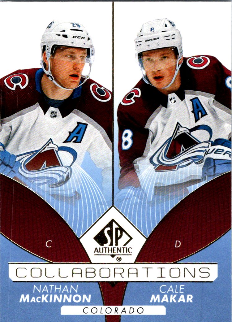 2022-23 SP Authentic - Collaborations Nathan MacKinnon / Cale Makar #C-10 front