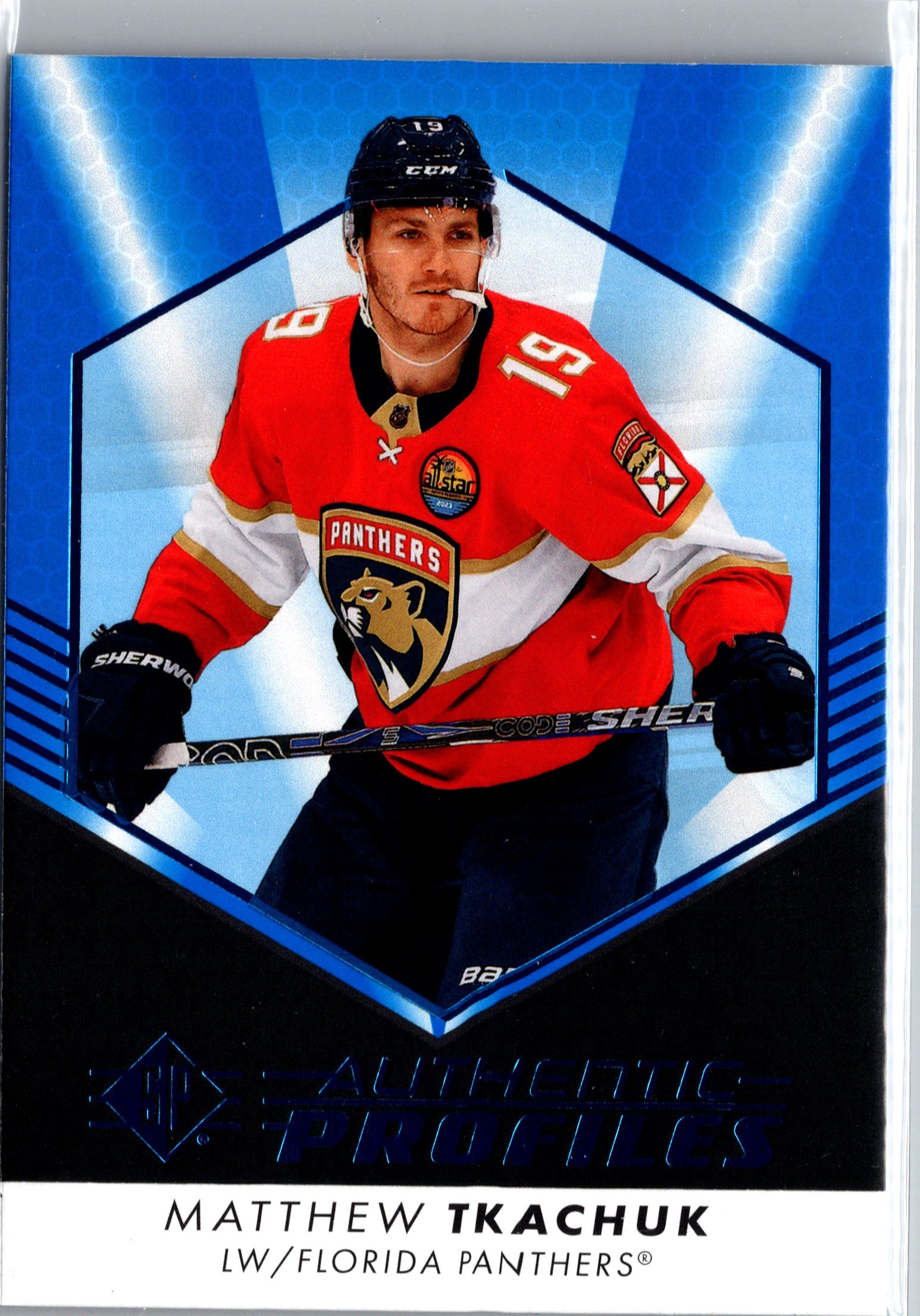 2022-23 SP - Authentic Profiles Blue Matthew Tkachuk #AP-4 front