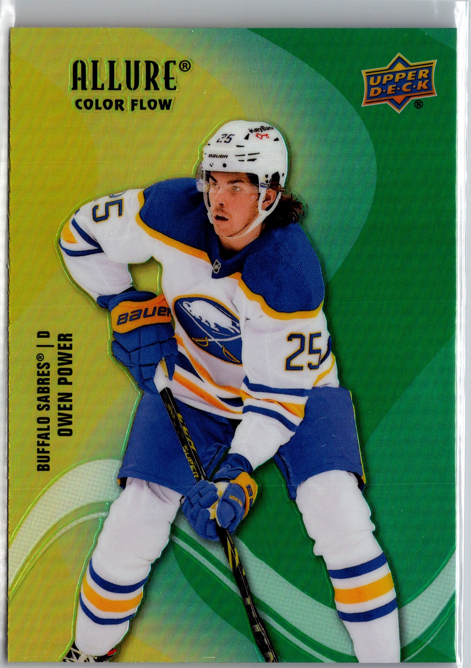 2022-23 Upper Deck Allure - Color Flow Yellow-Green Owen Power #SF-34 front