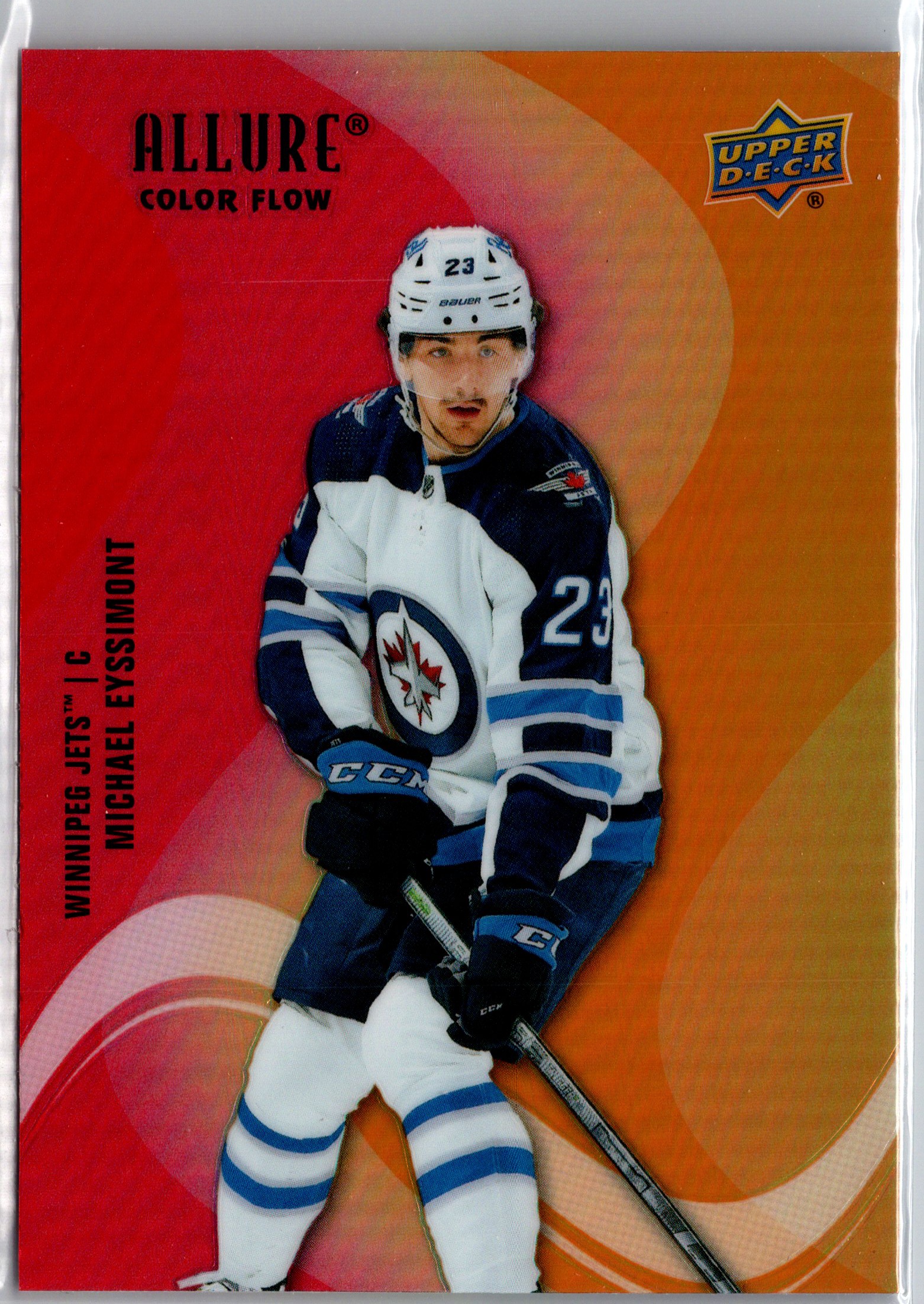 2022-23 Upper Deck Allure - Color Flow Red-Orange Michael Eyssimont #SF-67 front