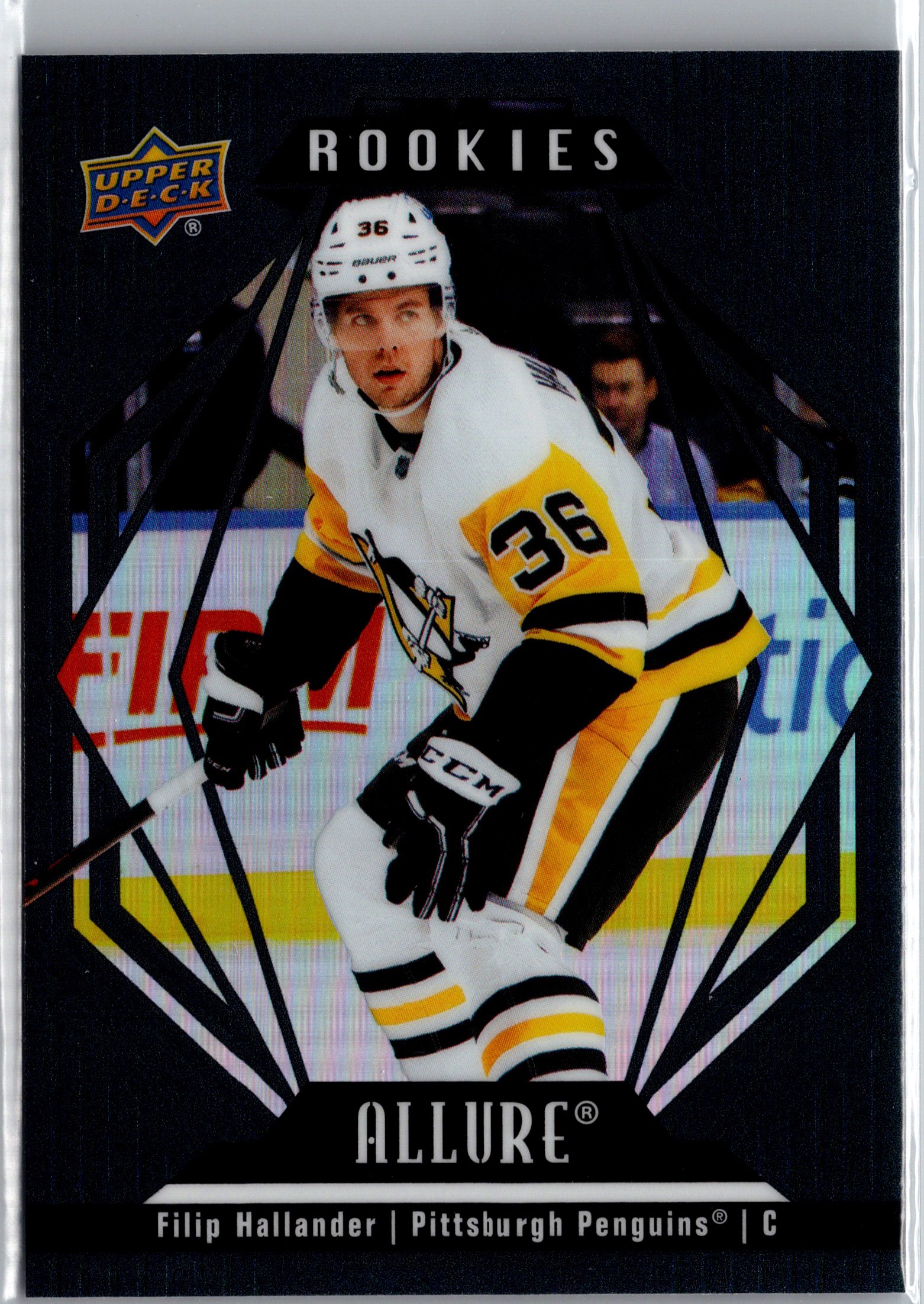 2022-23 Upper Deck Allure - Black Rainbow Filip Hallander #112 front