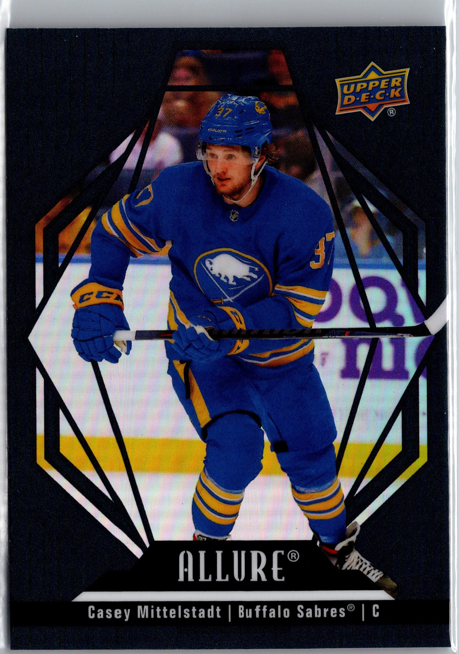 2022-23 Upper Deck Allure - Black Rainbow Casey Mittelstadt #64 front