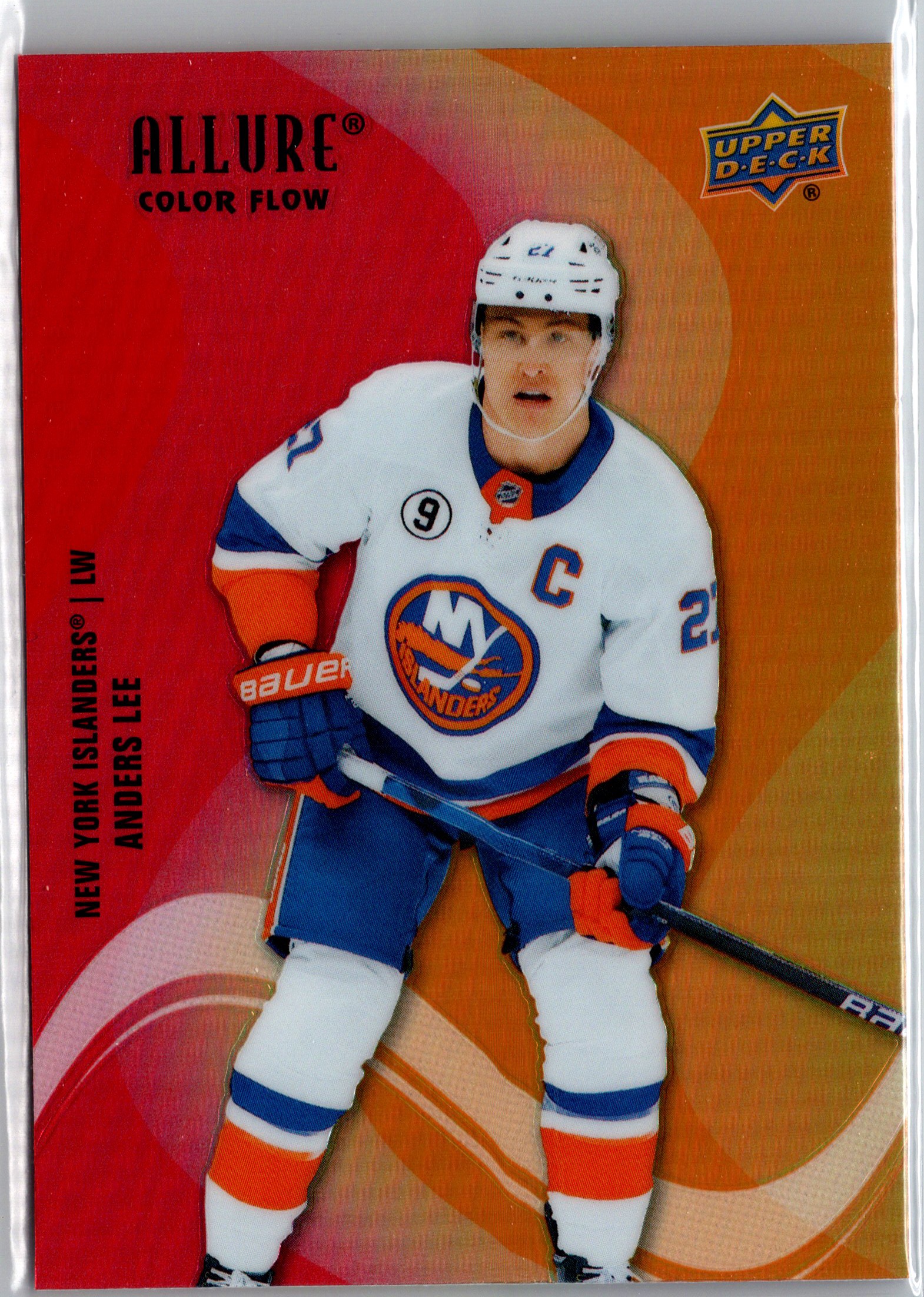 2022-23 Upper Deck Allure - Color Flow Red-Orange Anders Lee #SF-10 front