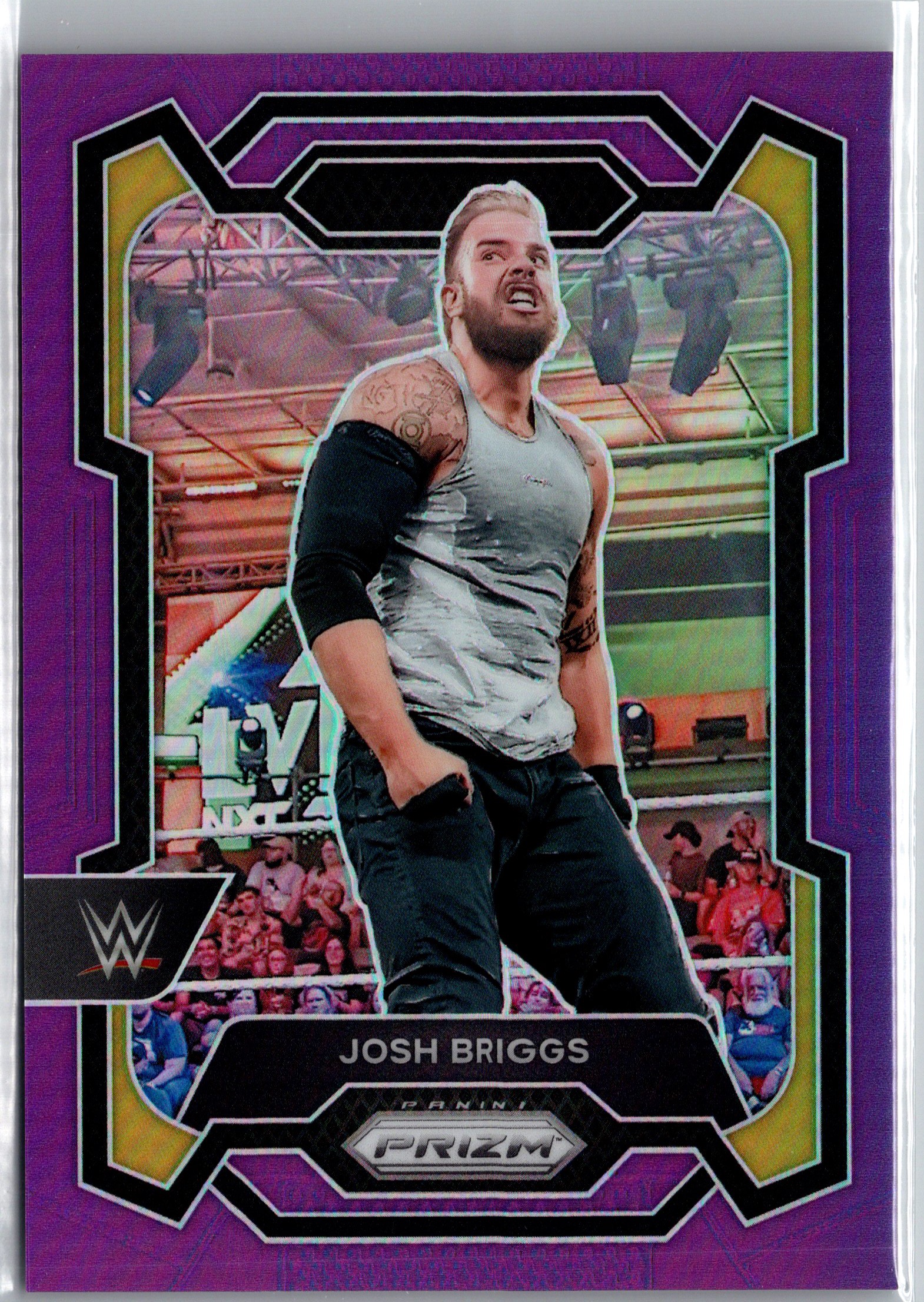 2024 Panini Prizm WWE - Purple Prizms Josh Briggs #166 SN149 front