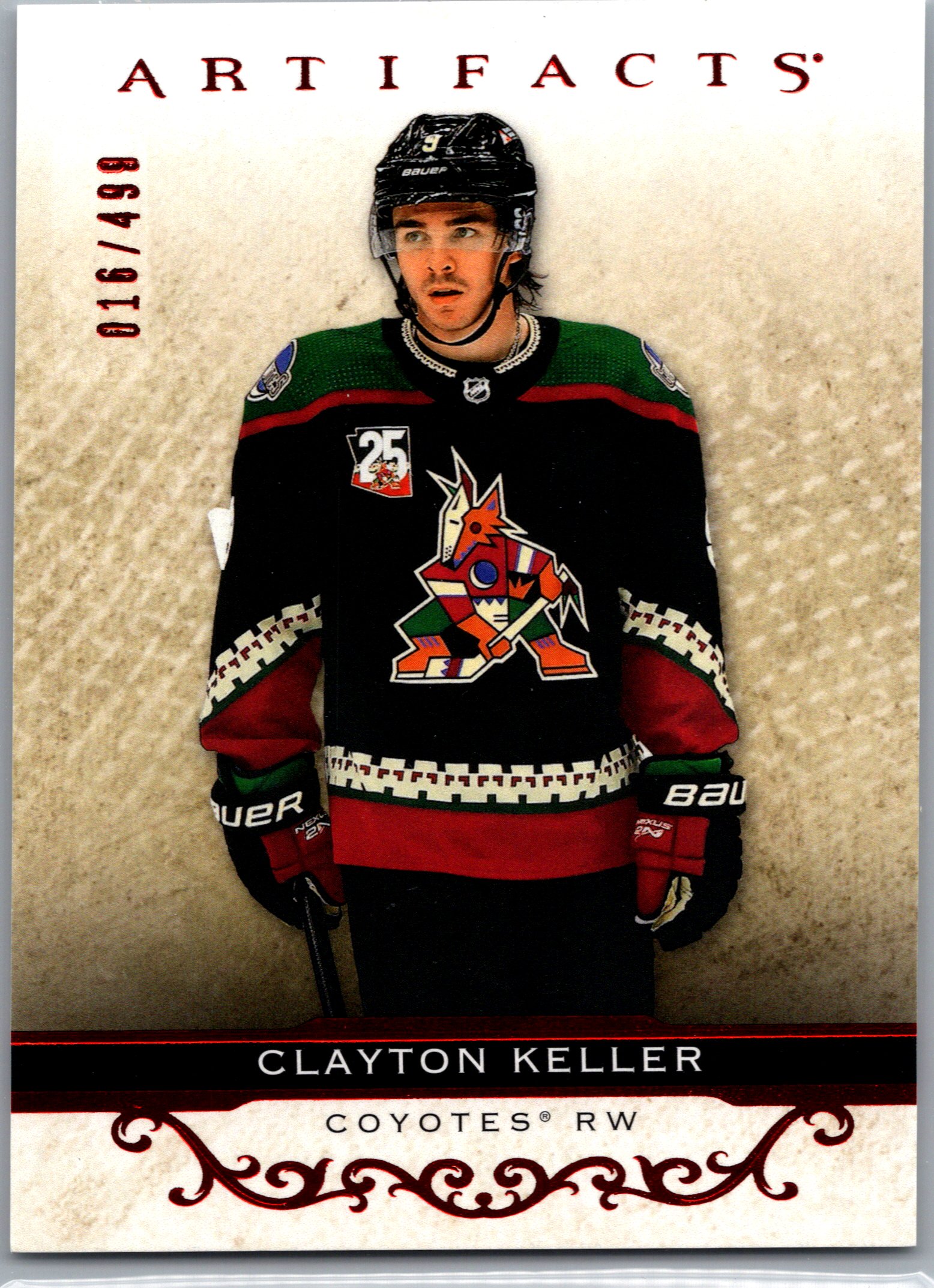2021-22 Upper Deck Artifacts - Ruby Clayton Keller #88 SN499 front