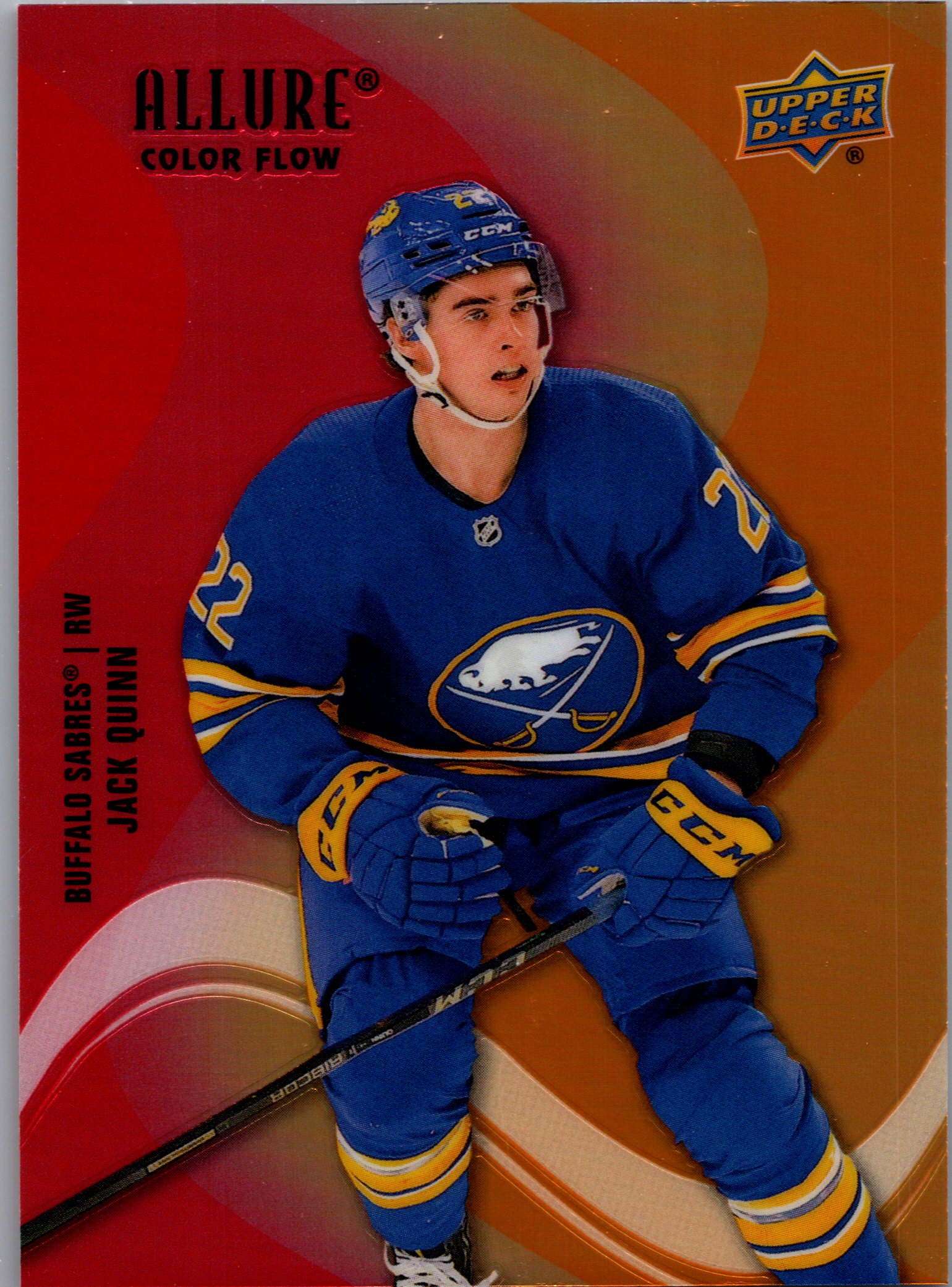 2022-23 Upper Deck Allure - Color Flow Red-Orange Jack Quinn #SF-95 front