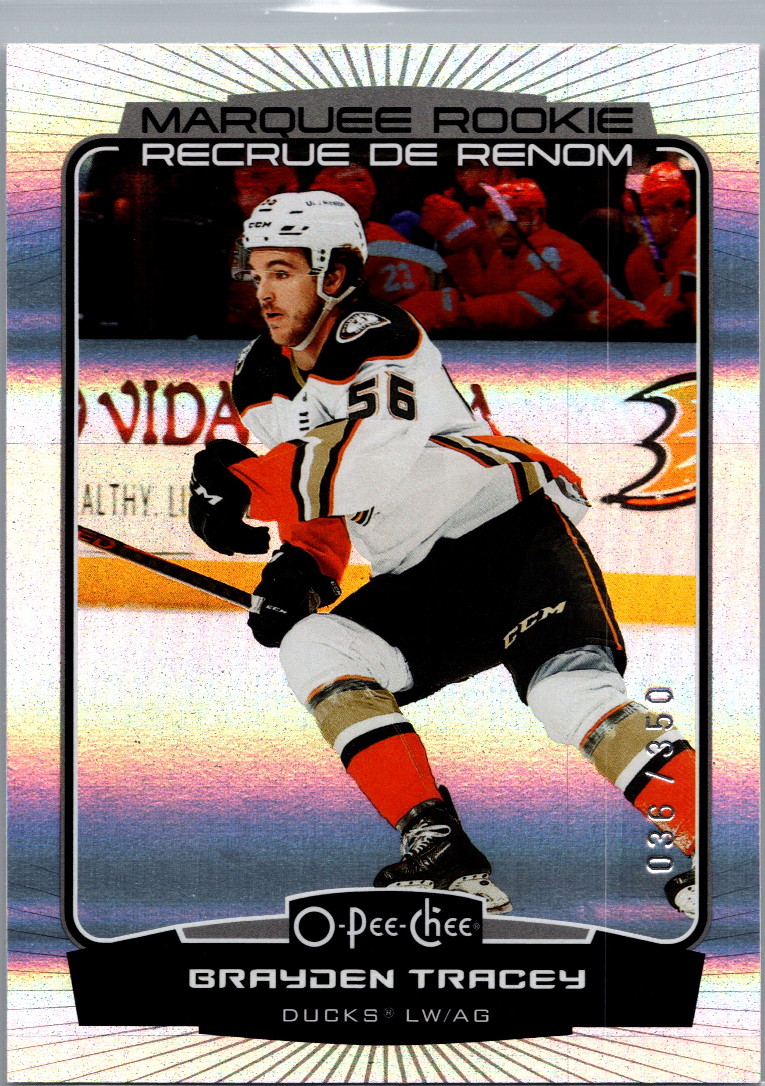 2022-23 O-Pee-Chee - Rainbow Brayden Tracey #548 SN350 front