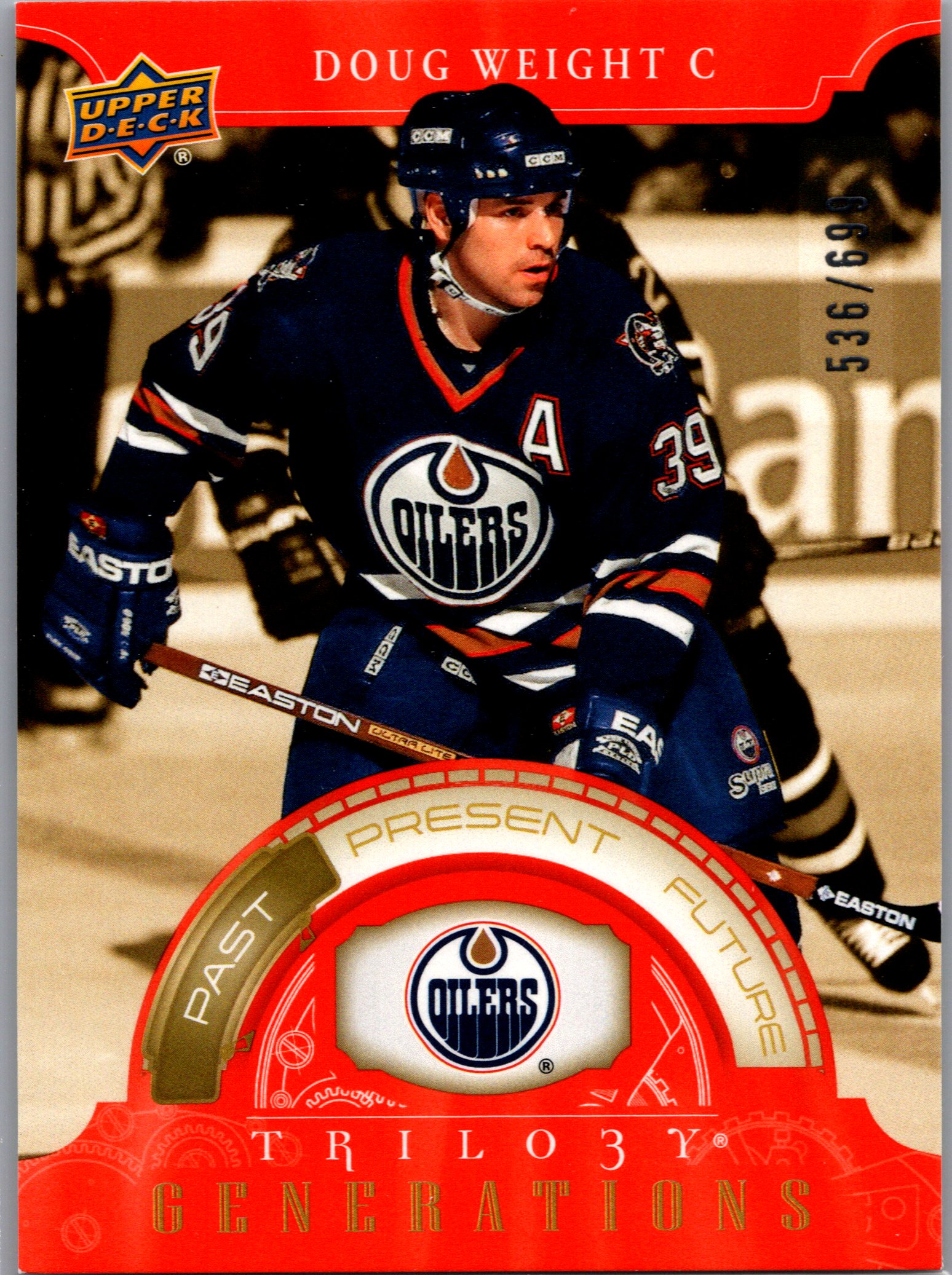 2022-23 Upper Deck Trilogy - Generations Red Doug Weight #TG-13A SN699 front