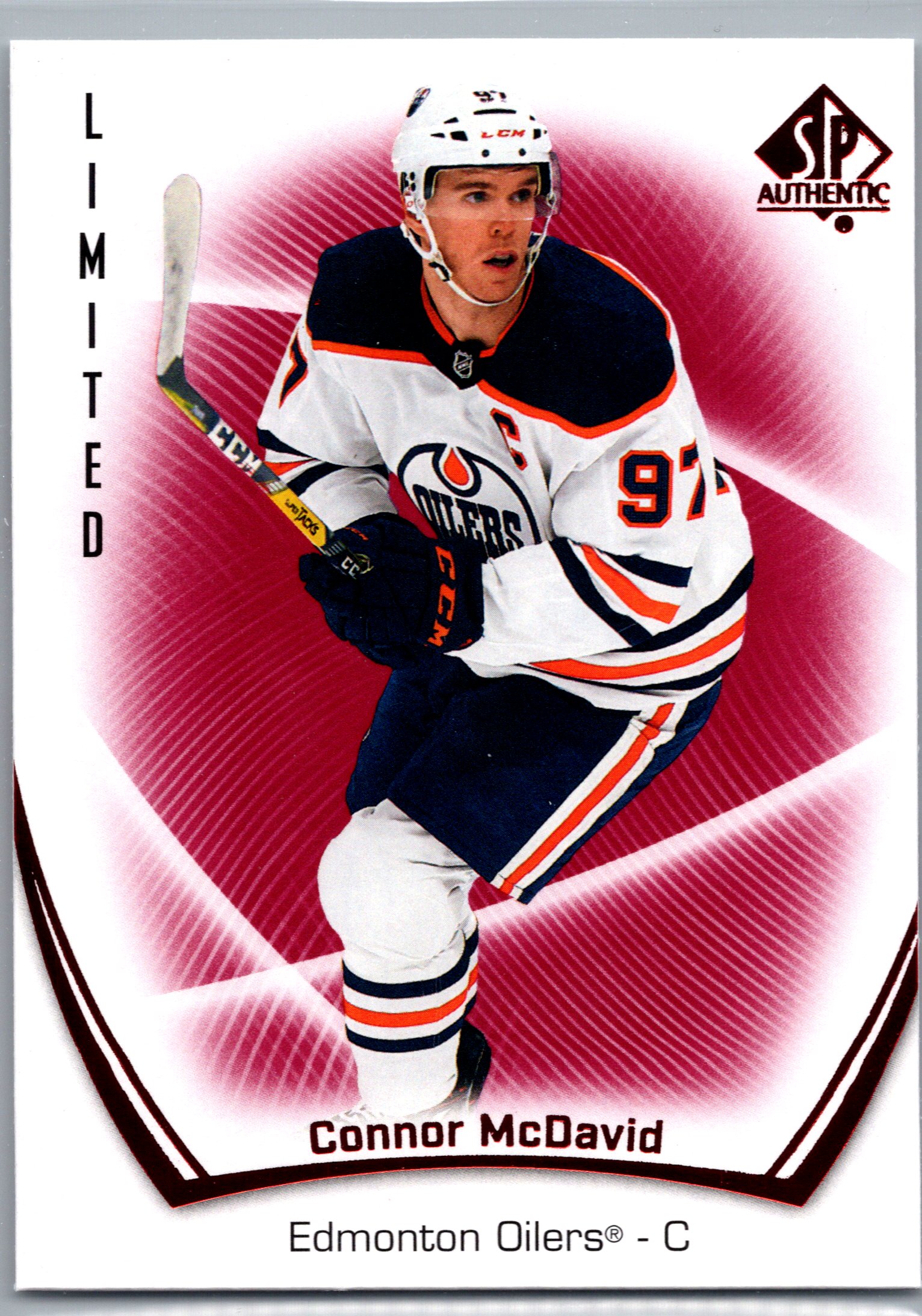 2021-22 SP Authentic - Limited Red Connor McDavid #1 front