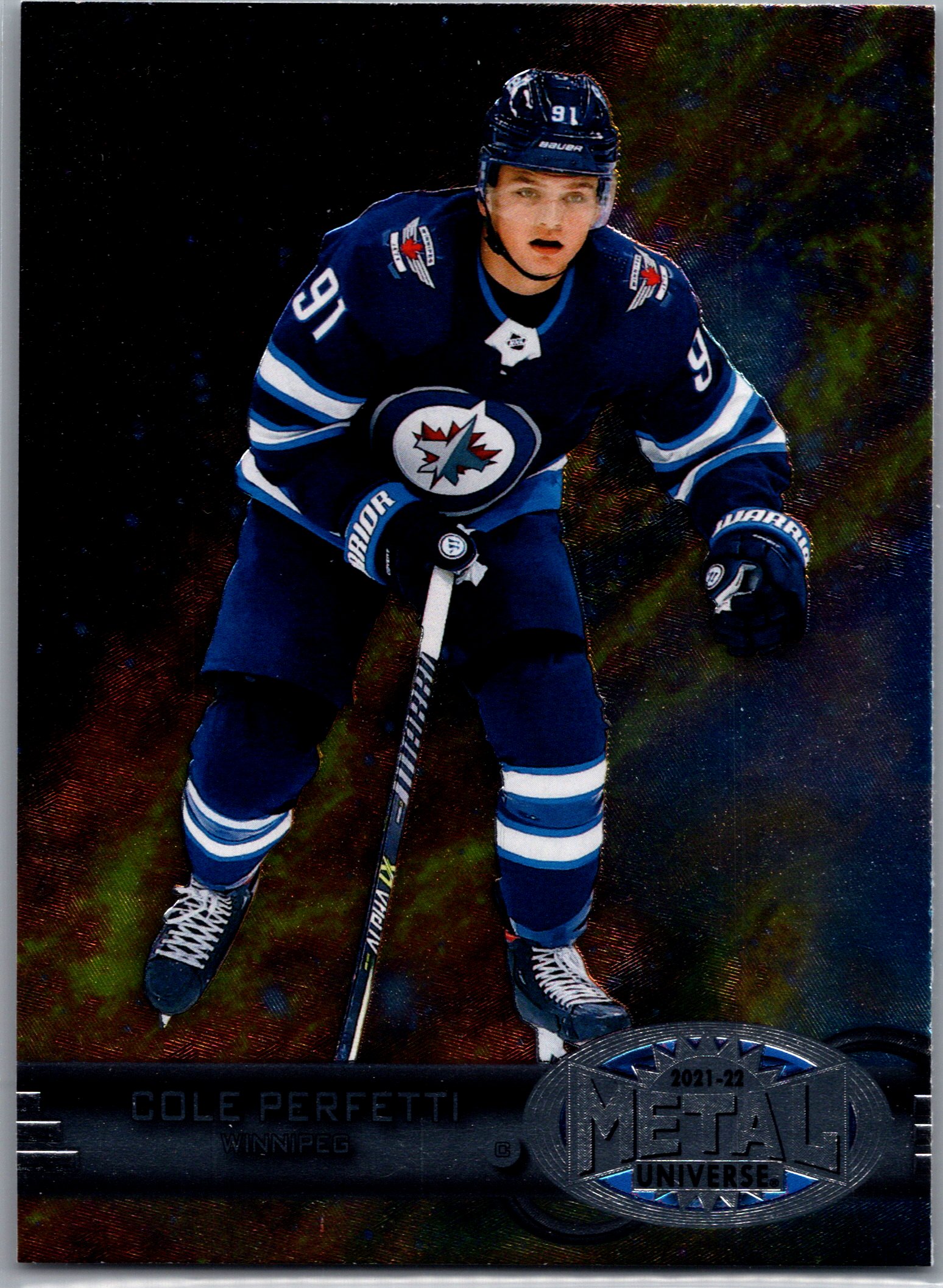 2021-22 SkyBox Metal Universe - 1997-98 Retro Rookies Cole Perfetti #R-24 front