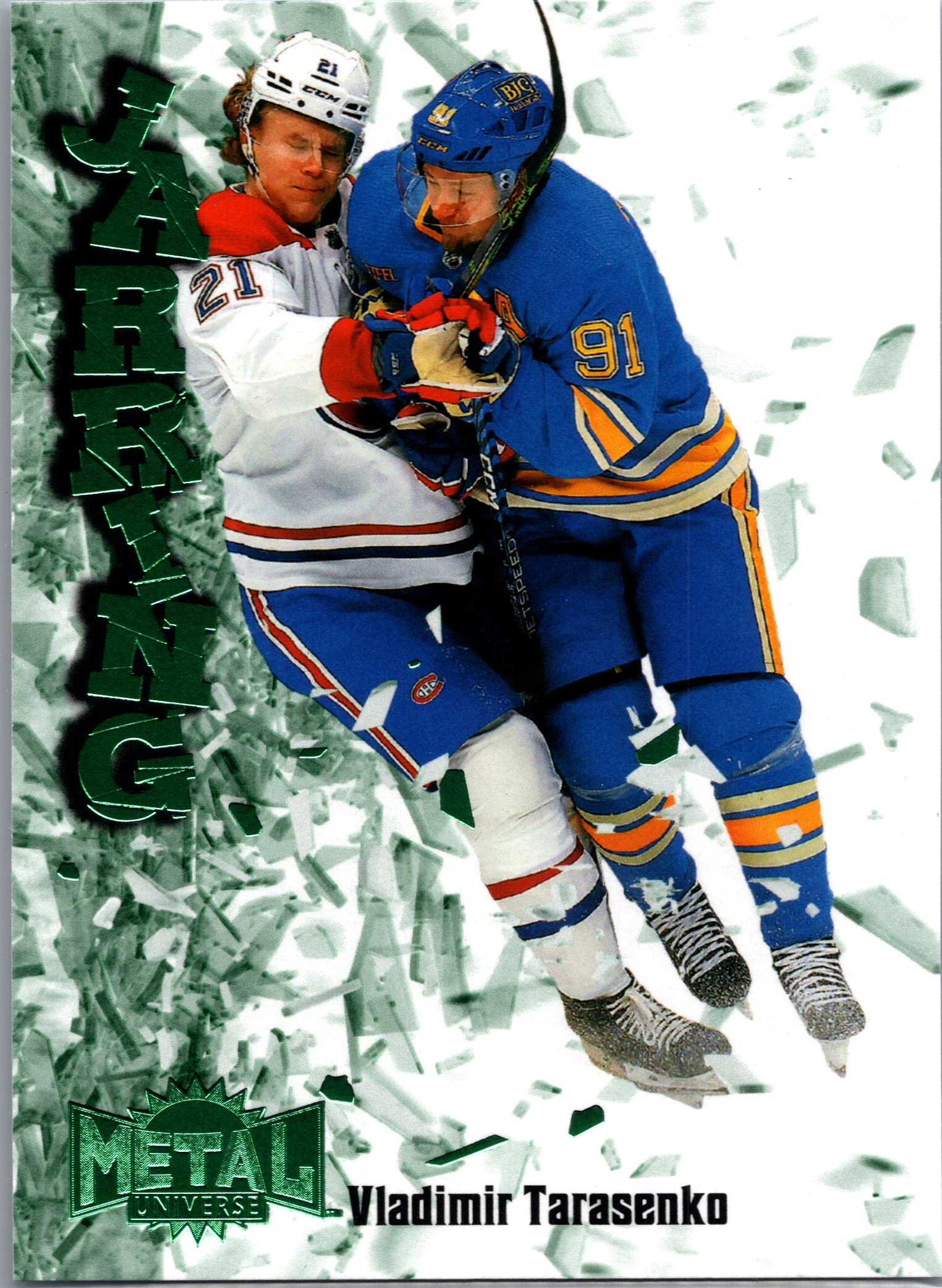 2022-23 SkyBox Metal Universe - Jarring Vladimir Tarasenko #JR-3 front