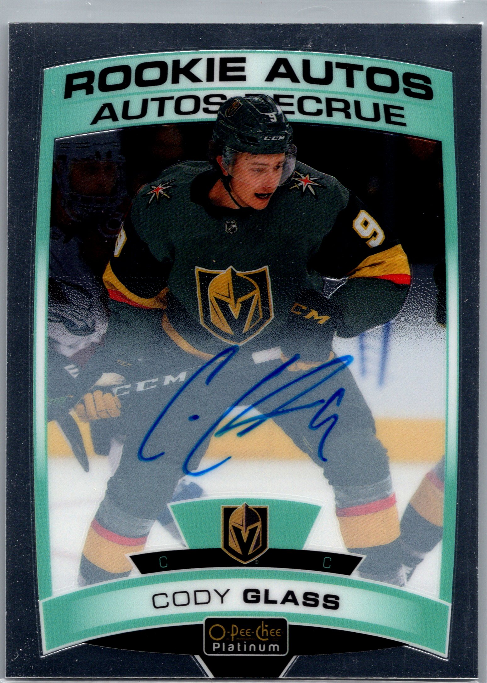 2020-21 O-Pee-Chee Platinum - 2019-20-O-Pee-Chee-Platinum-Update Cody Glass #R-CG AU front