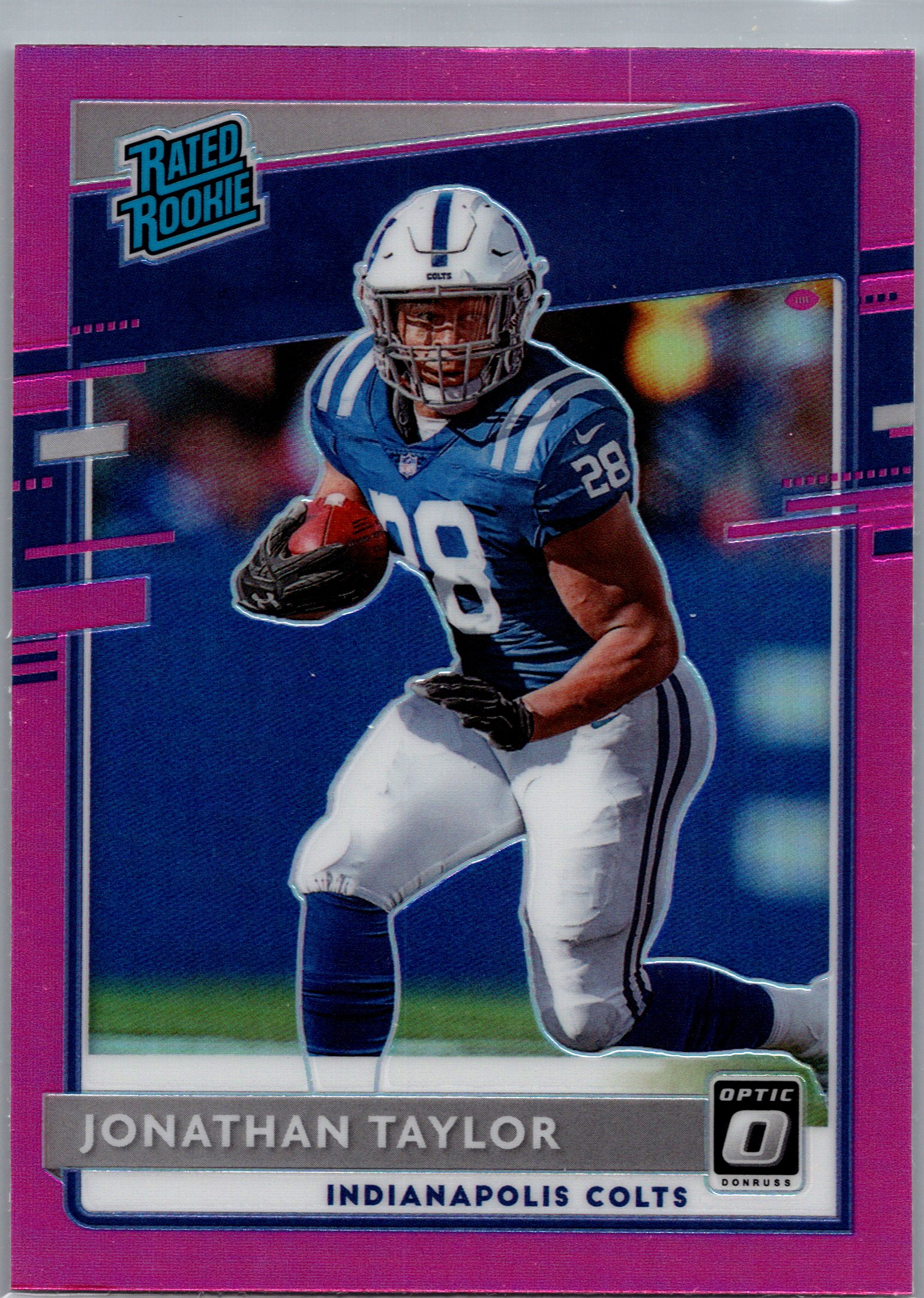 2020 Donruss Optic - Pink Jonathan Taylor #167 RC front