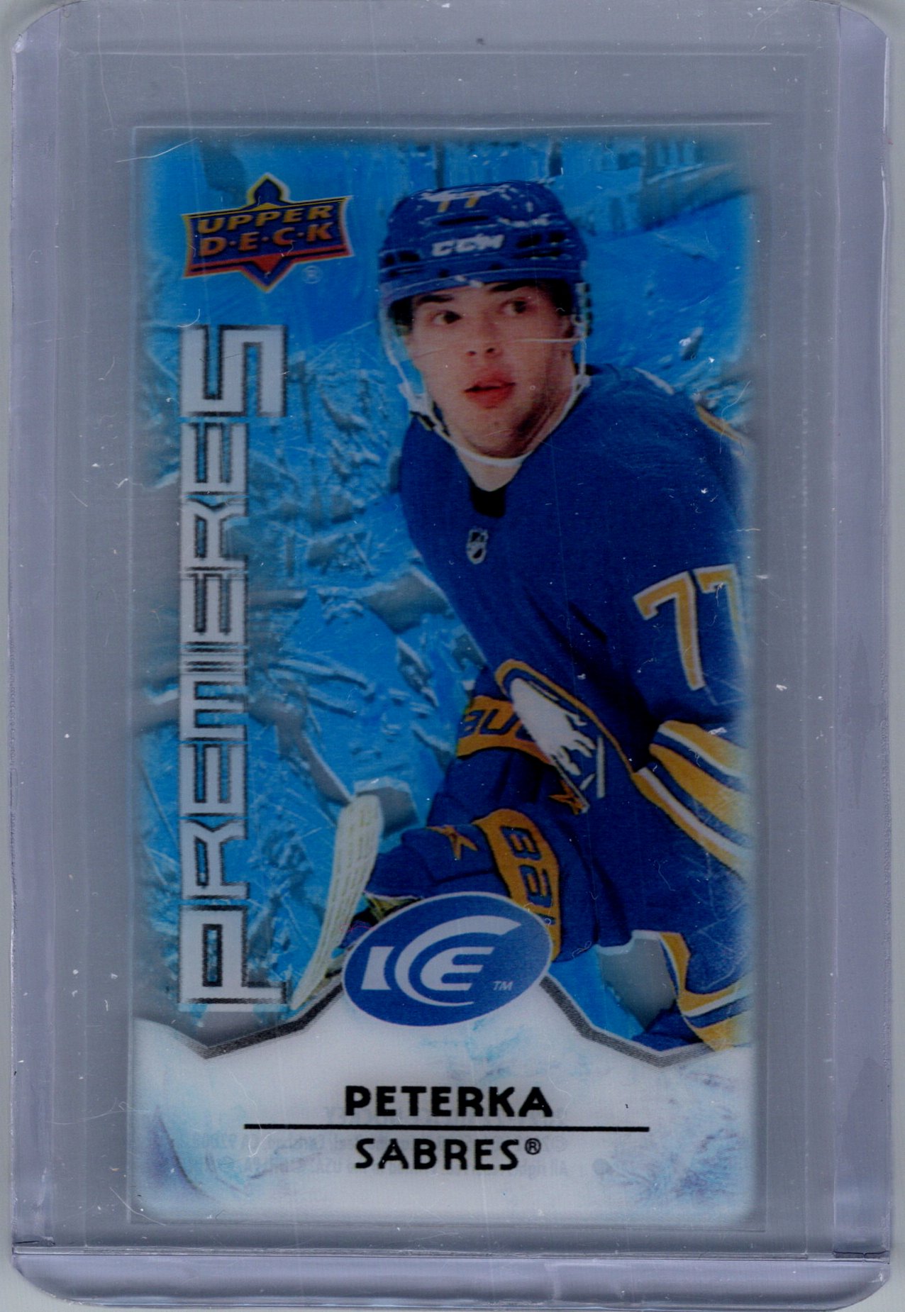 2021-22 Upper Deck Ice - Ice Premieres Mini J.J. Peterka #MI-21 front