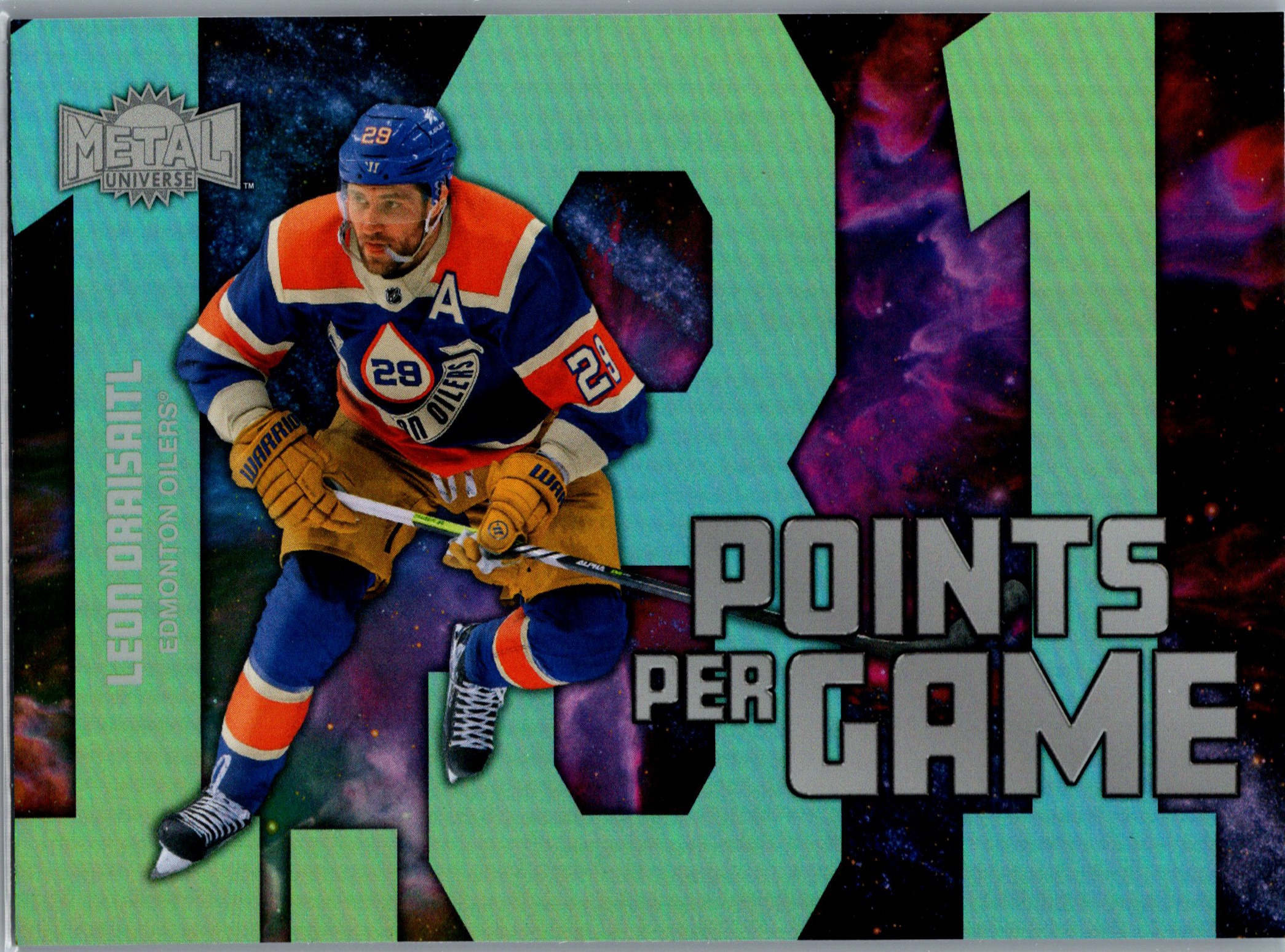 2024-25 SkyBox Metal Universe - Points Per Game Leon Draisaitl #PPG-6 front