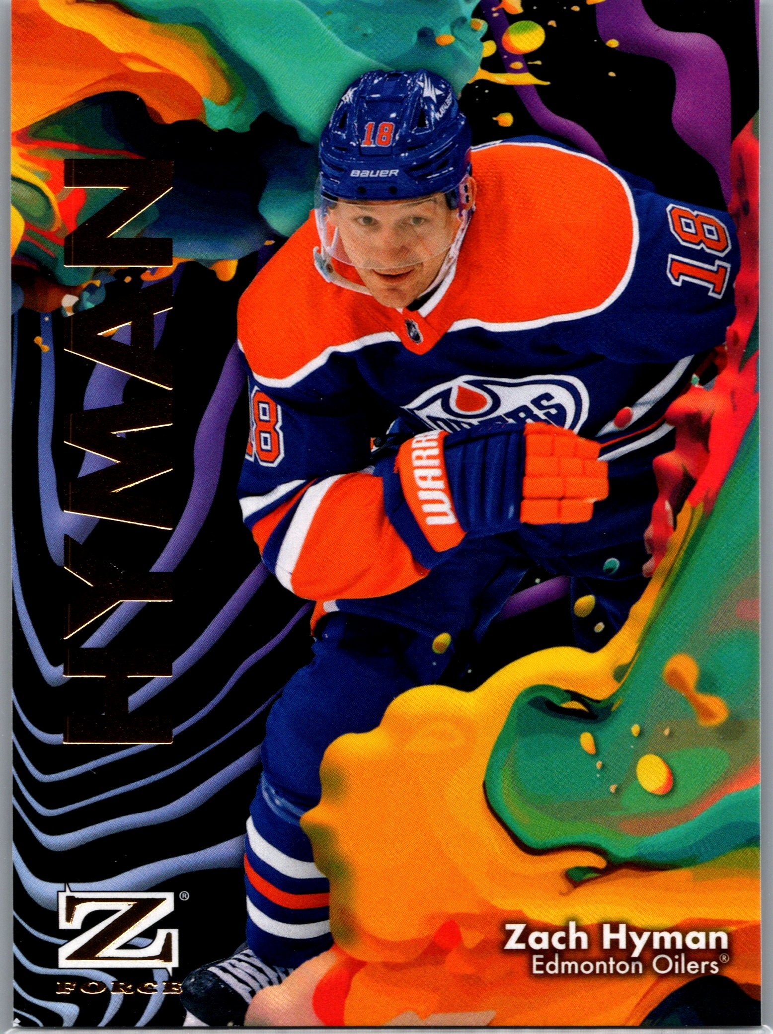 2024-25 SkyBox Metal Universe - Z-Force Zach Hyman #13 front