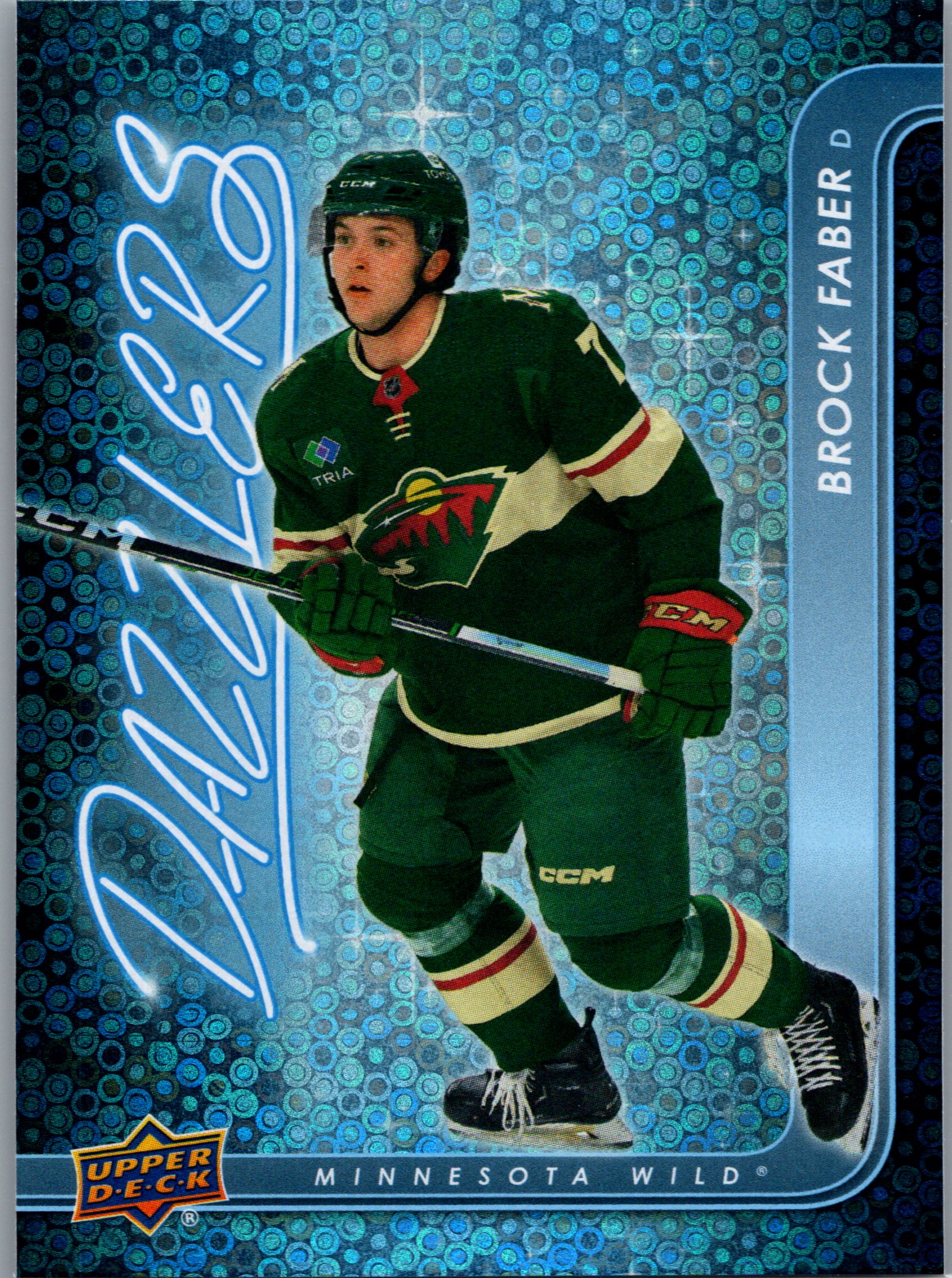 2024-25 Upper Deck - Dazzlers Blue Brock Faber #DZ-49 front