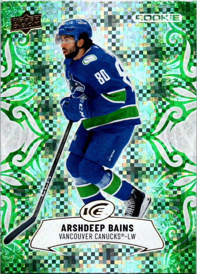 2024-25 Upper Deck Ice - Emerald Green Arshdeep Bains #102 front