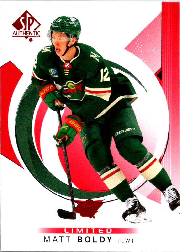 2024-25 SP Authentic - Limited Red Matt Boldy #40 front