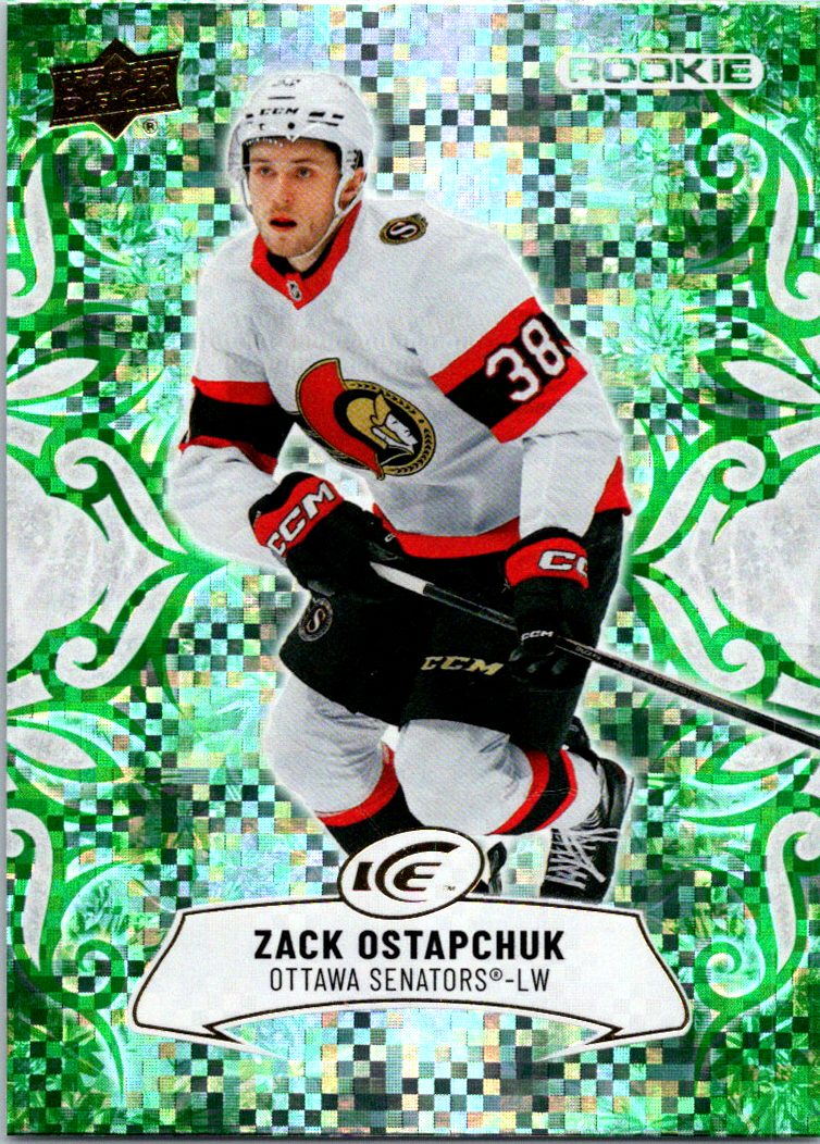 2024-25 Upper Deck Ice - Emerald Green Zack Ostapchuk #134 front