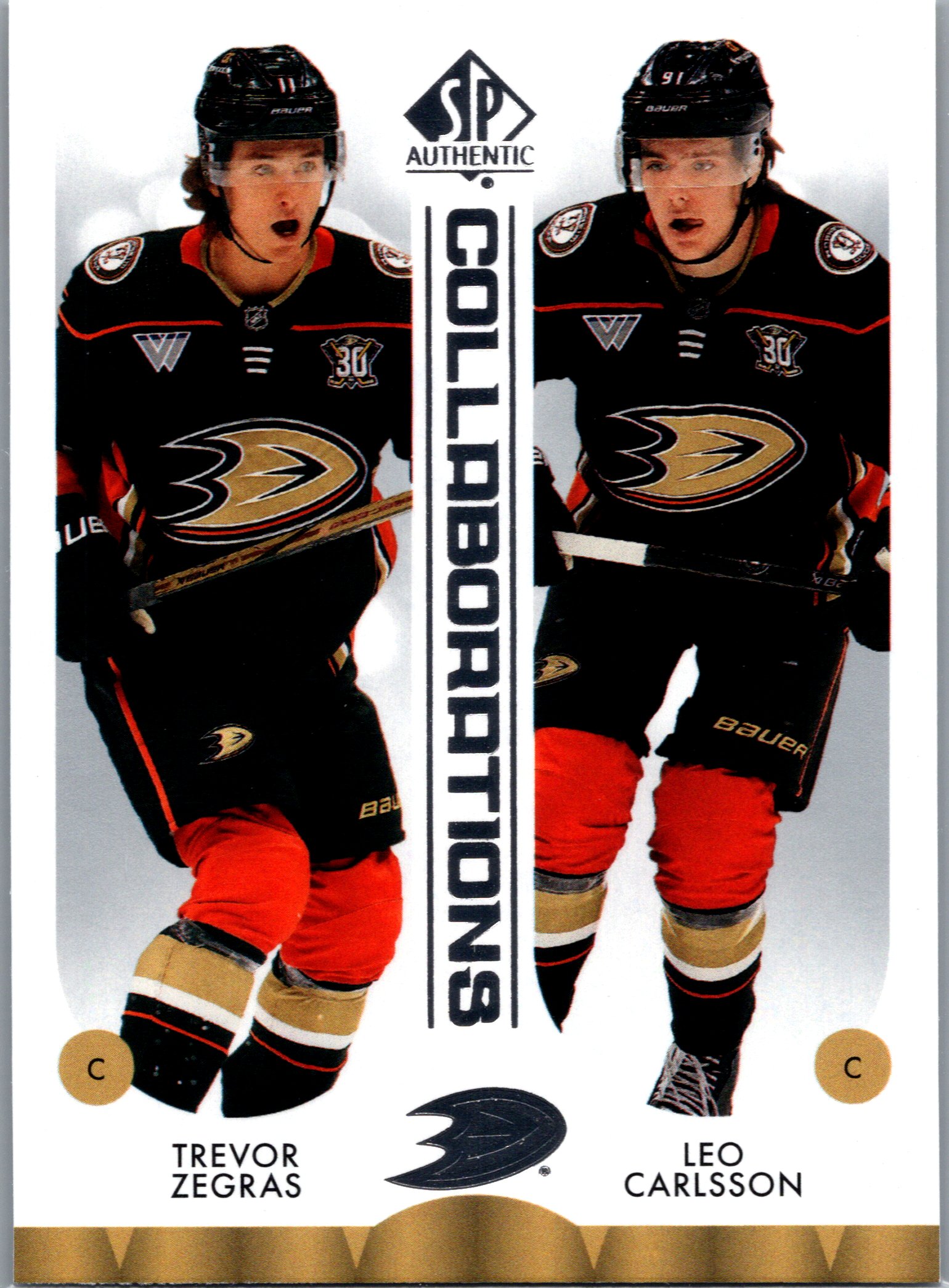 2023-24 SP Authentic - Collaborations Trevor Zegras / Leo Carlsson #C-19 front
