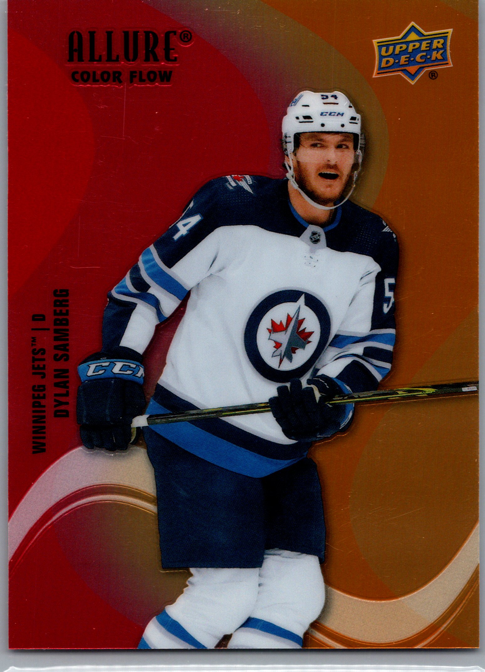 2022-23 Upper Deck Allure - Color Flow Red-Orange Dylan Samberg #SF-28 front