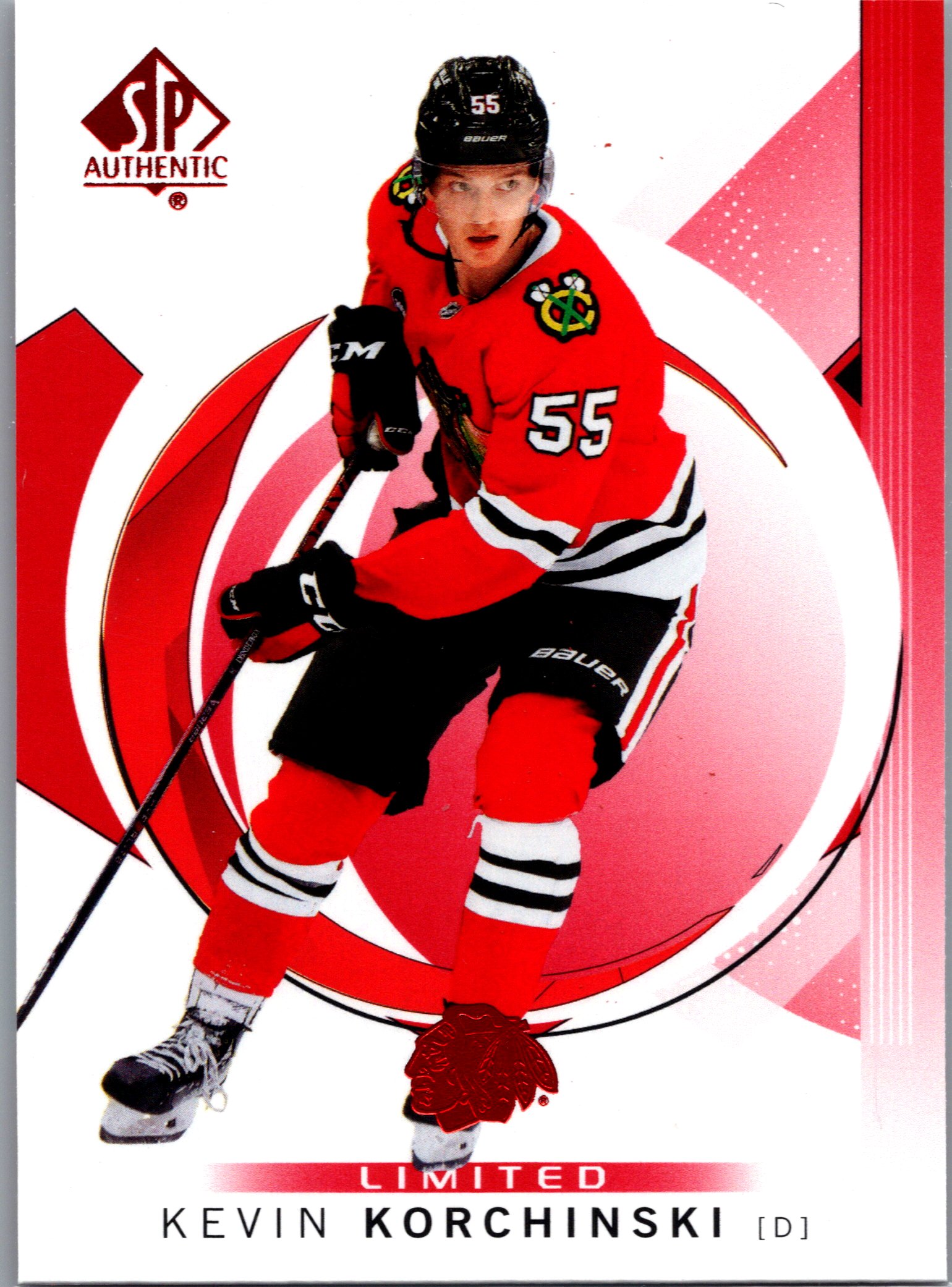 2024-25 SP Authentic - Limited Red Kevin Korchinski #74 front