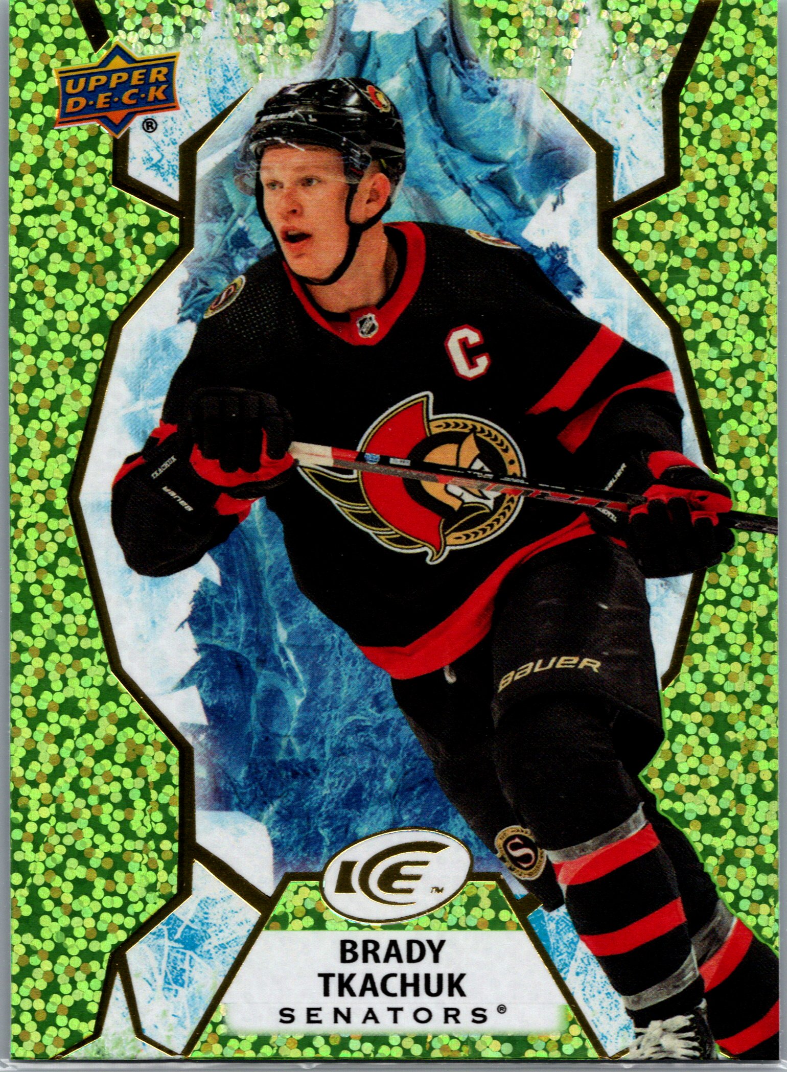 2021-22 Upper Deck Ice - Green Brady Tkachuk #99 front