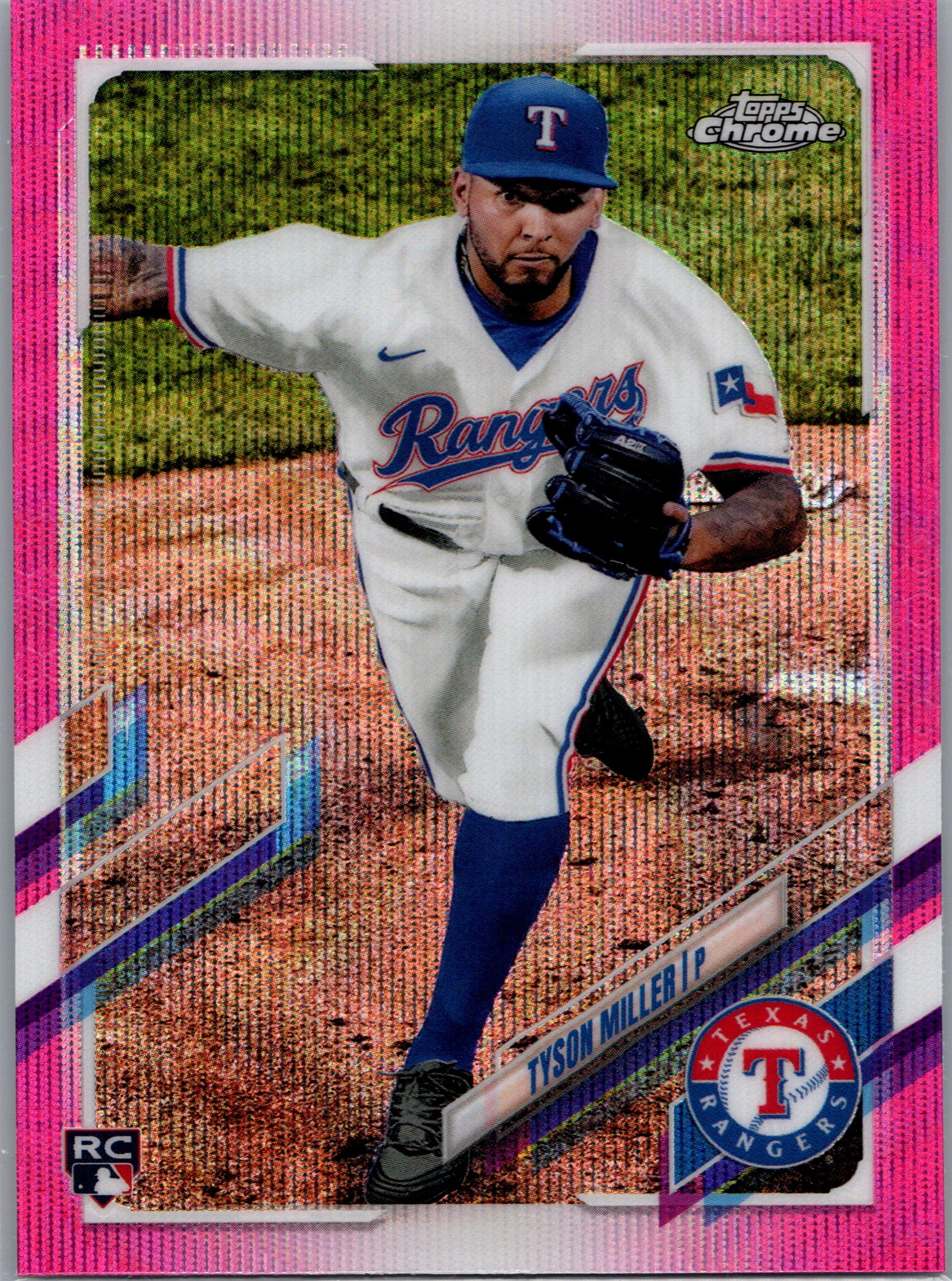 2021 Topps Chrome Update - Pink Wave Refractor Tyson Miller #USC32 RC front