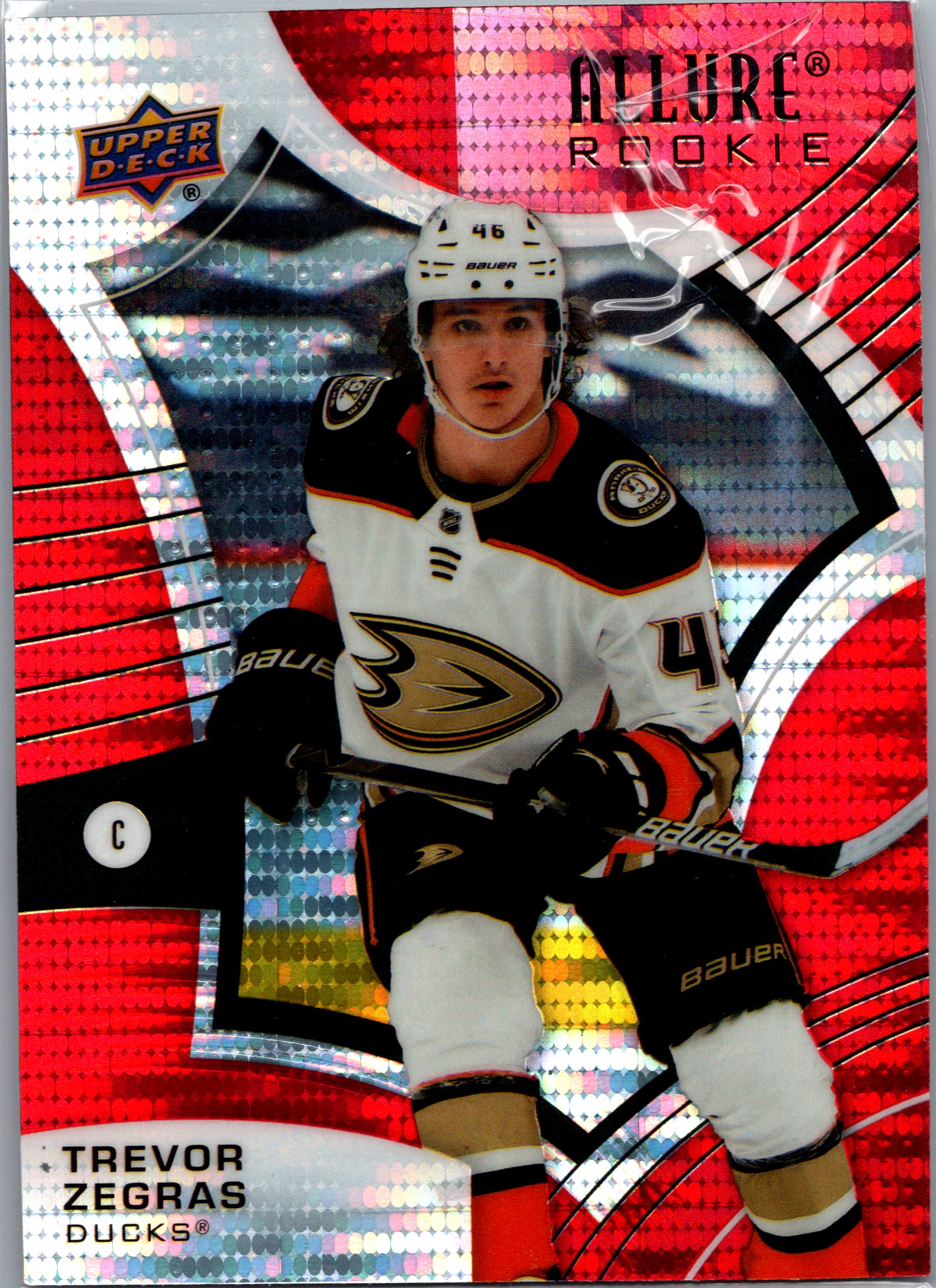 2021-22 Upper Deck Allure - Red Rainbow Trevor Zegras #149 front