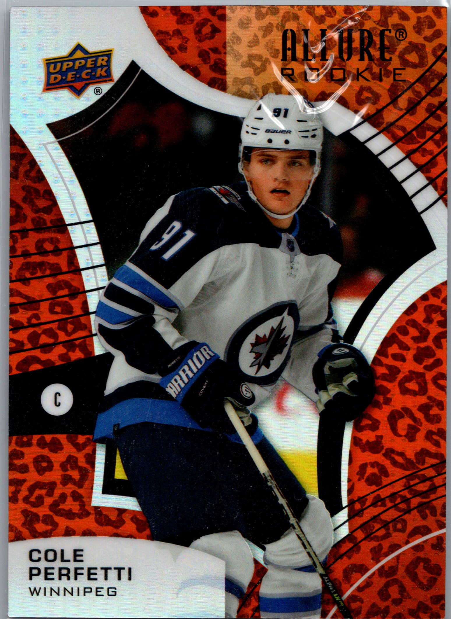 2021-22 Upper Deck Allure - Red Rainbow Cole Perfetti #147 front