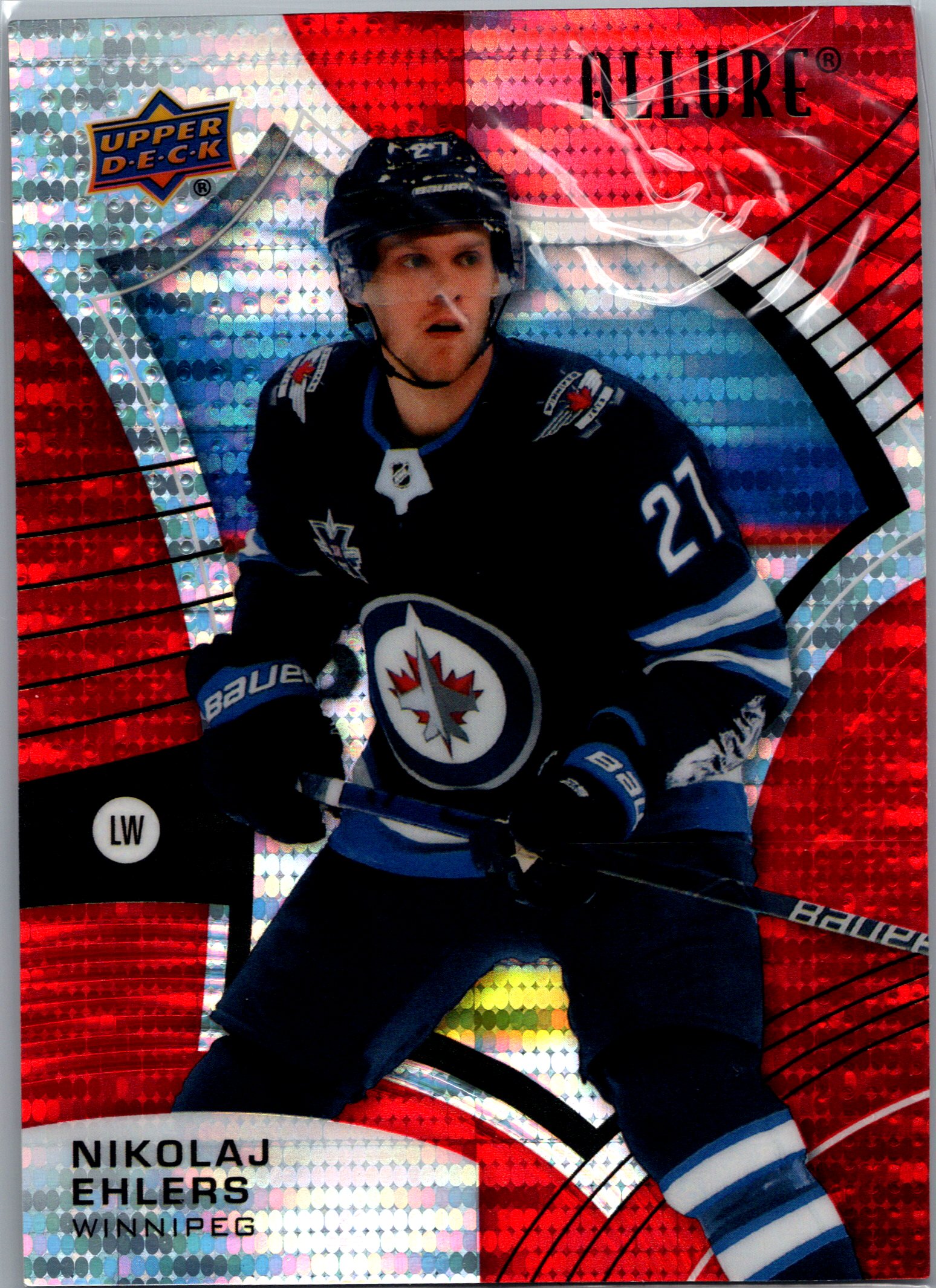 2021-22 Upper Deck Allure - Red Rainbow Nikolaj Ehlers #91 front