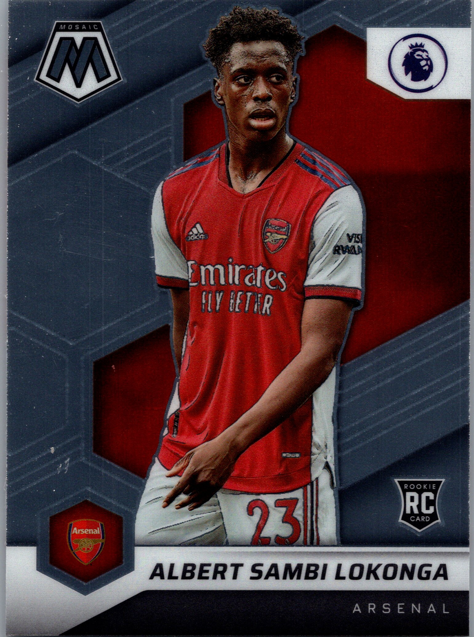 2021-22 Panini Mosaic Premier League Albert Sambi Lokonga #61 RC front