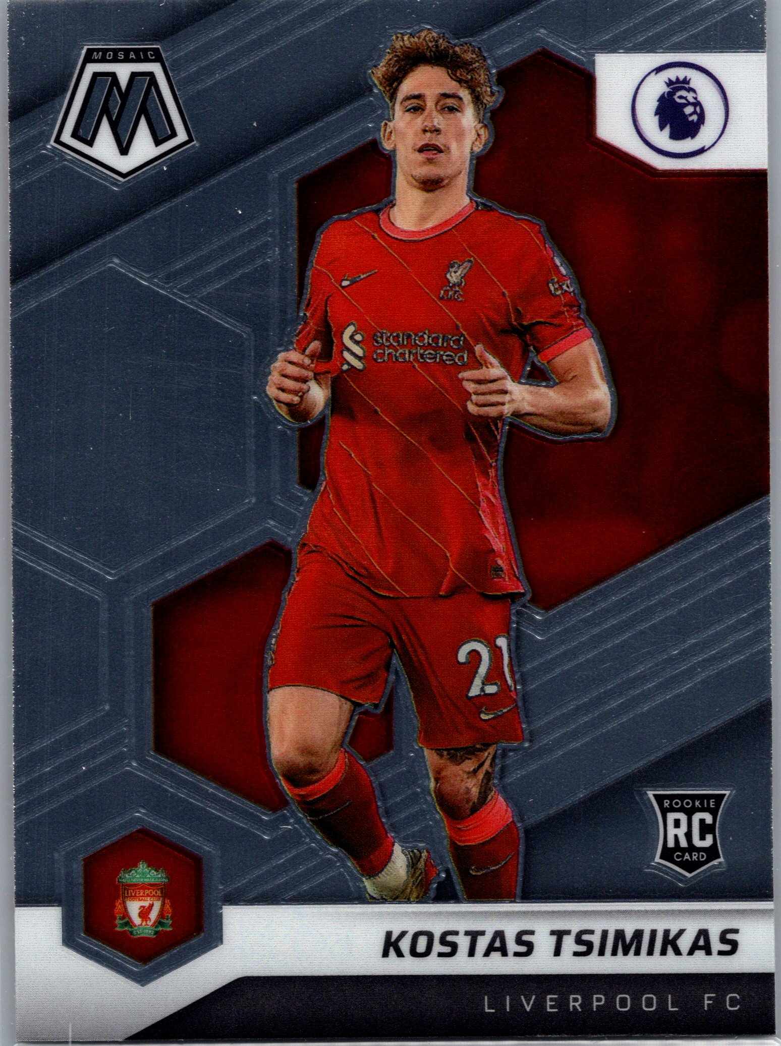 2021-22 Panini Mosaic Premier League Kostas Tsimikas #175 front